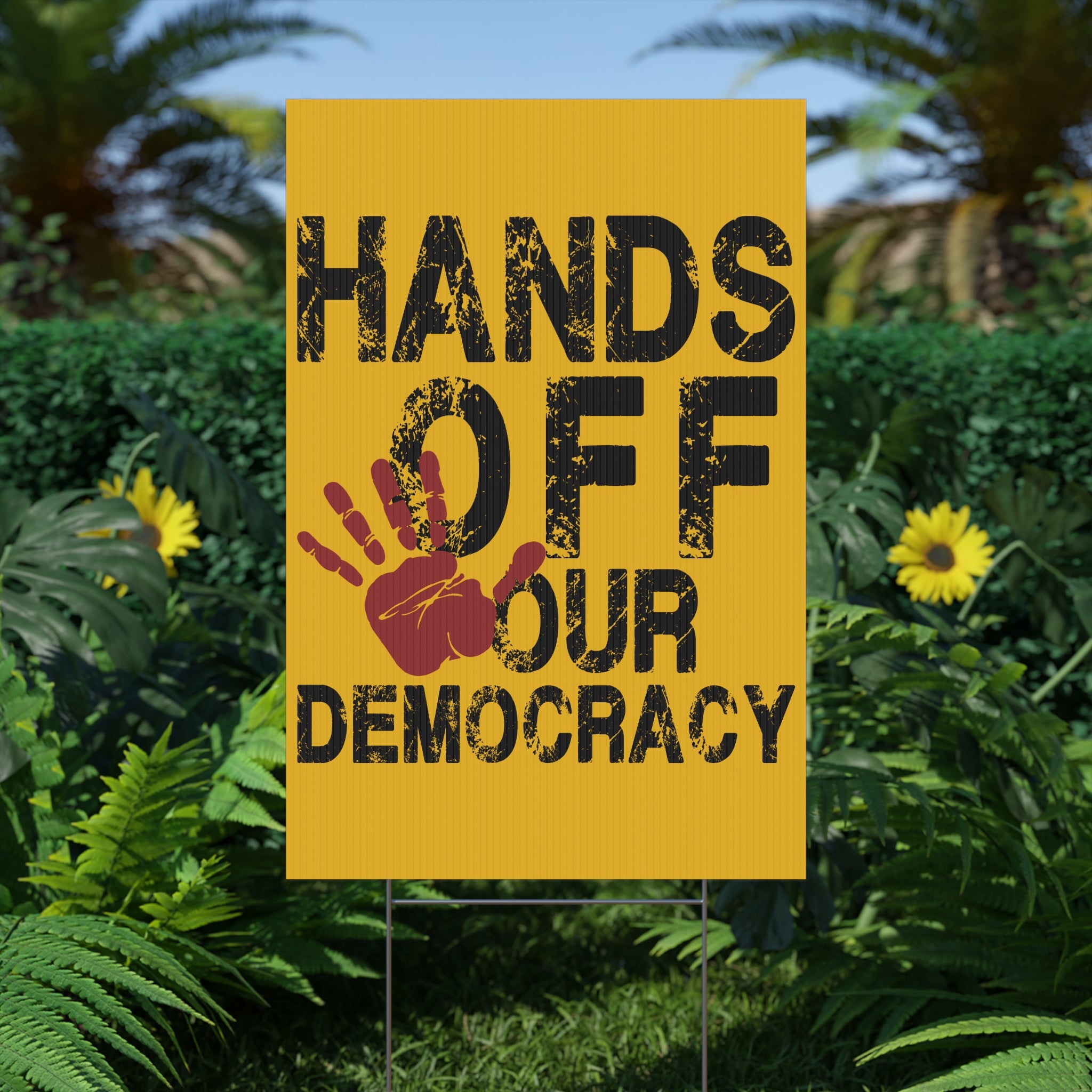 Political Activist Yard Sign - Anti Trump, Save Democracy, Rights Activists, Resist, Protest Sign, Political Statement, Outdoor Decoration,