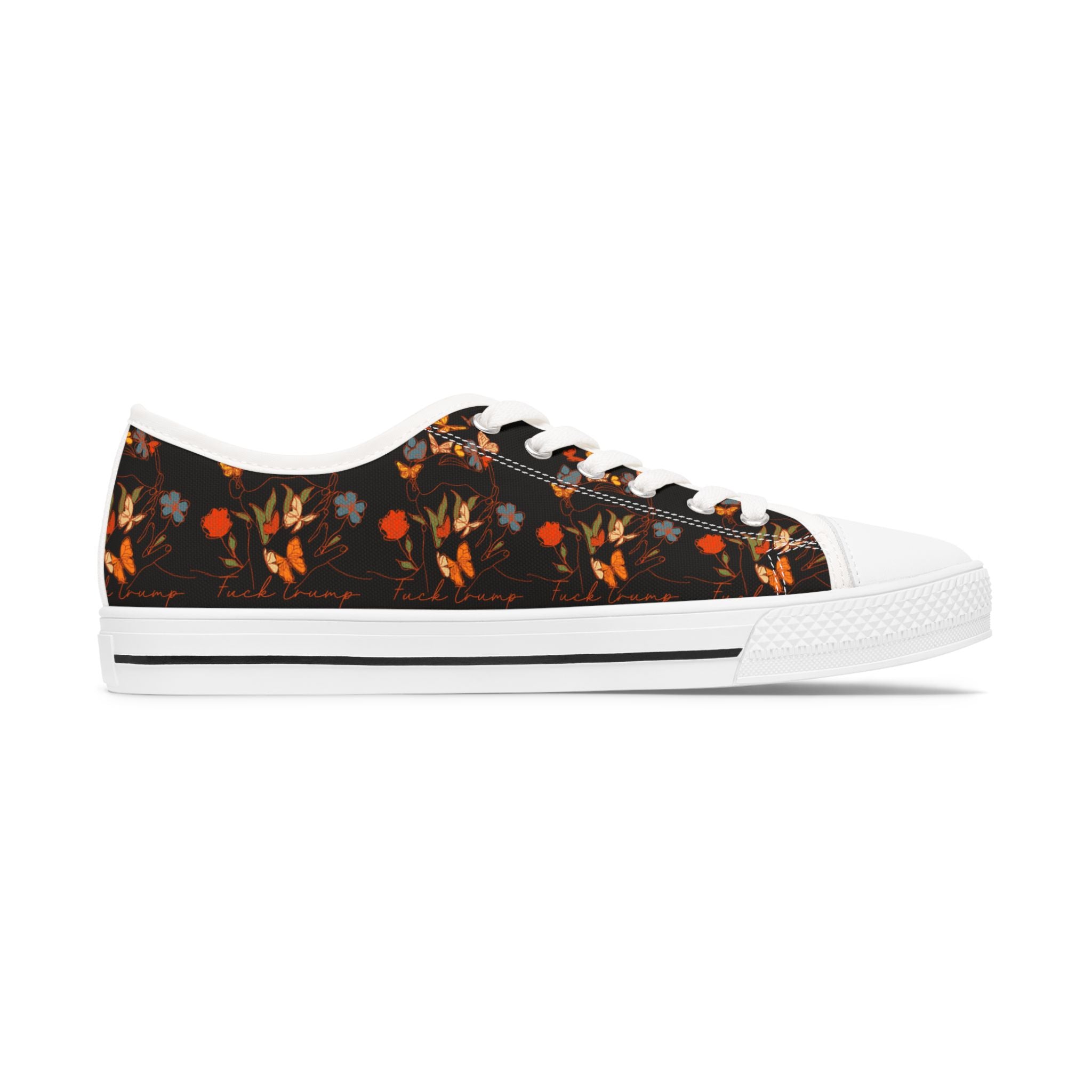Sneakers, Subtle Fuck Trump Wildflower Butterfly Design, Political Rights Activists, Low Top Shoes, Feminist Protest, Resistance Activism