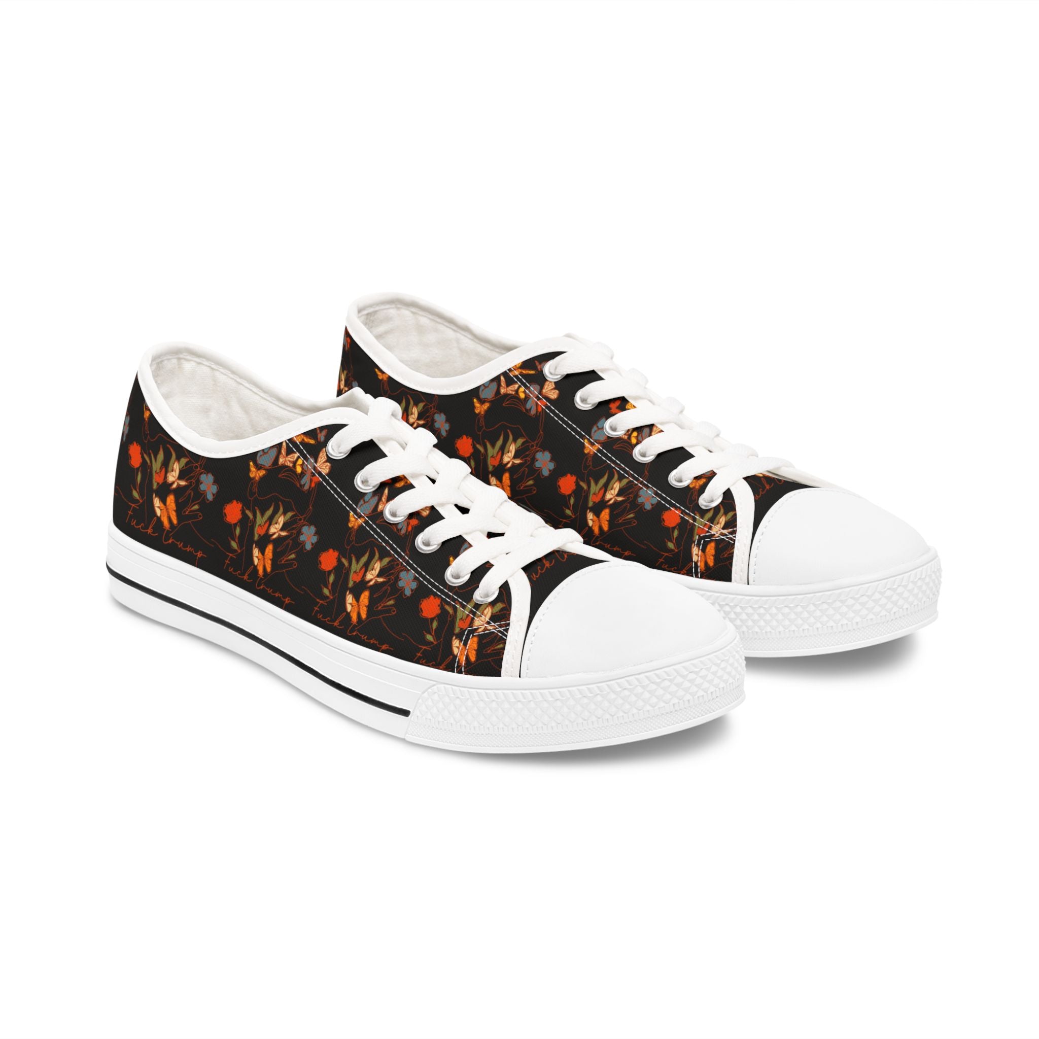 Sneakers, Subtle Fuck Trump Wildflower Butterfly Design, Political Rights Activists, Low Top Shoes, Feminist Protest, Resistance Activism