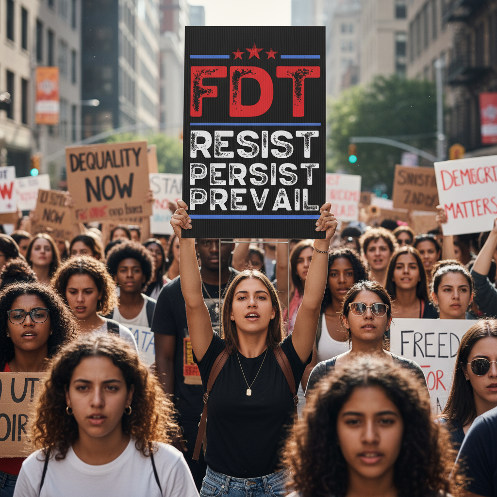 Political Protest Yard Sign, Anti Trump FDT Resist Activist, Save Democracy, Political Rights, Political Statement, Lawn Ornaments,