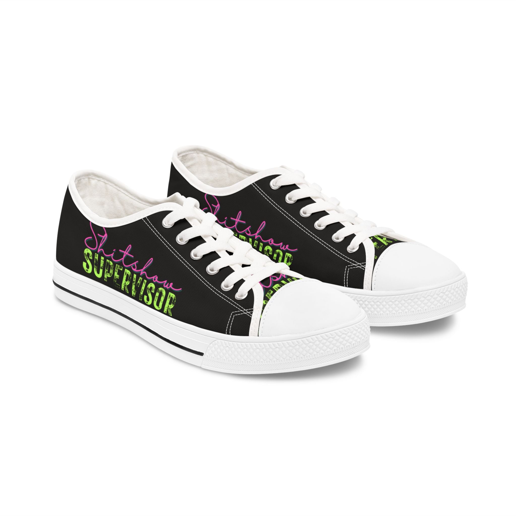 Low Top Sneakers, Funny Quotes Vintage Font Design, Shitshow Supervisor, Women's Shoes, Casual Trainers, Trendy Sneakers, Retro Style