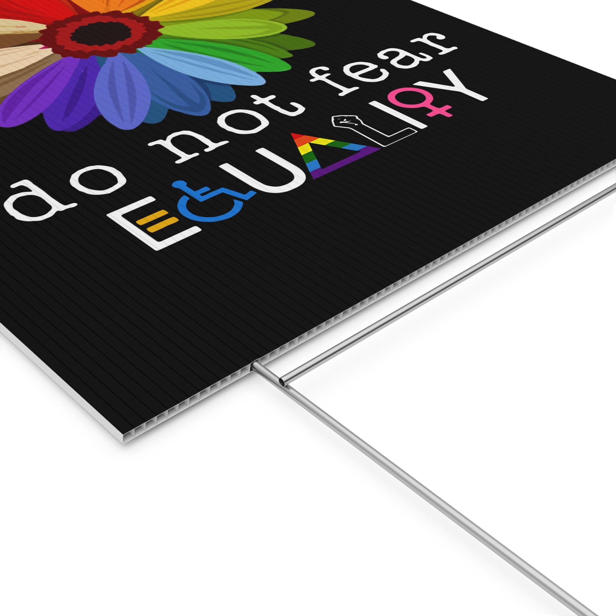 Yard Sign: Anti Trump Equality Activist Protest Sign, Equality Inclusion Save Democracy, Resistance Sign