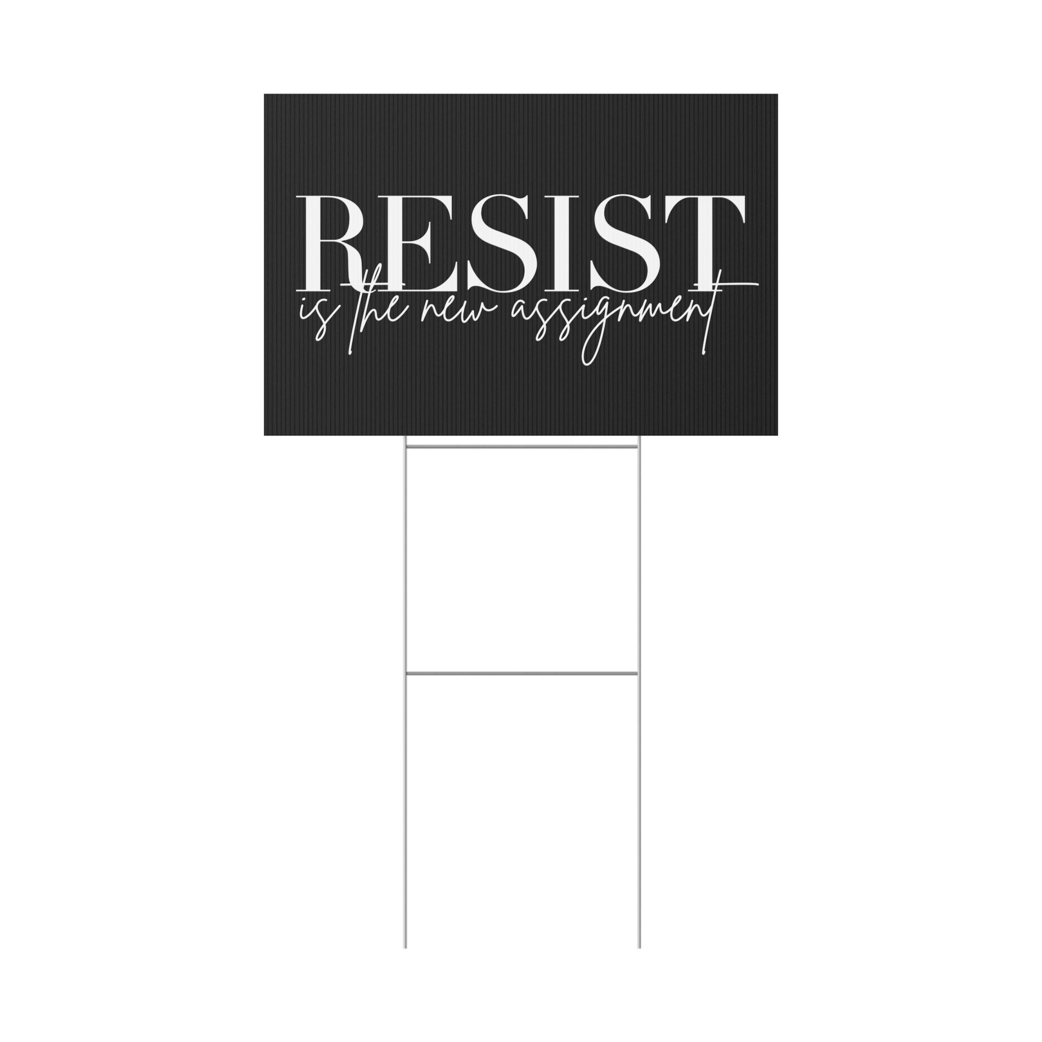 Resistance Plastic Yard Sign, Anti Trump Protest Sign, Human Rights Activists Banner, Political Activism Poster, Outdoor Protest Art Decor,