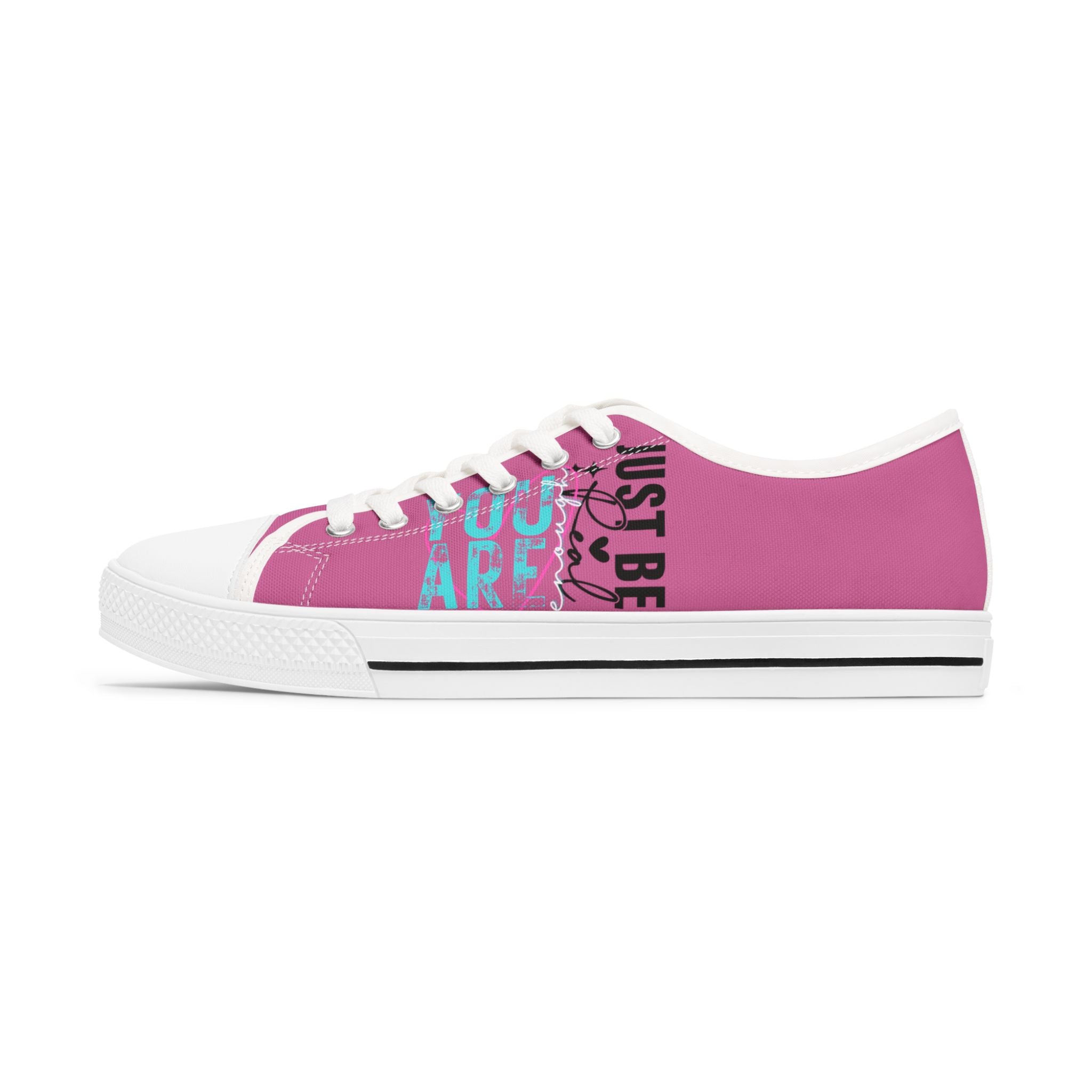 Motivational Low Top Sneakers, Inspirational Quote Women's Shoes, Positive Vibes Footwear, Empowering Sneakers, Encouraging Words Shoes,
