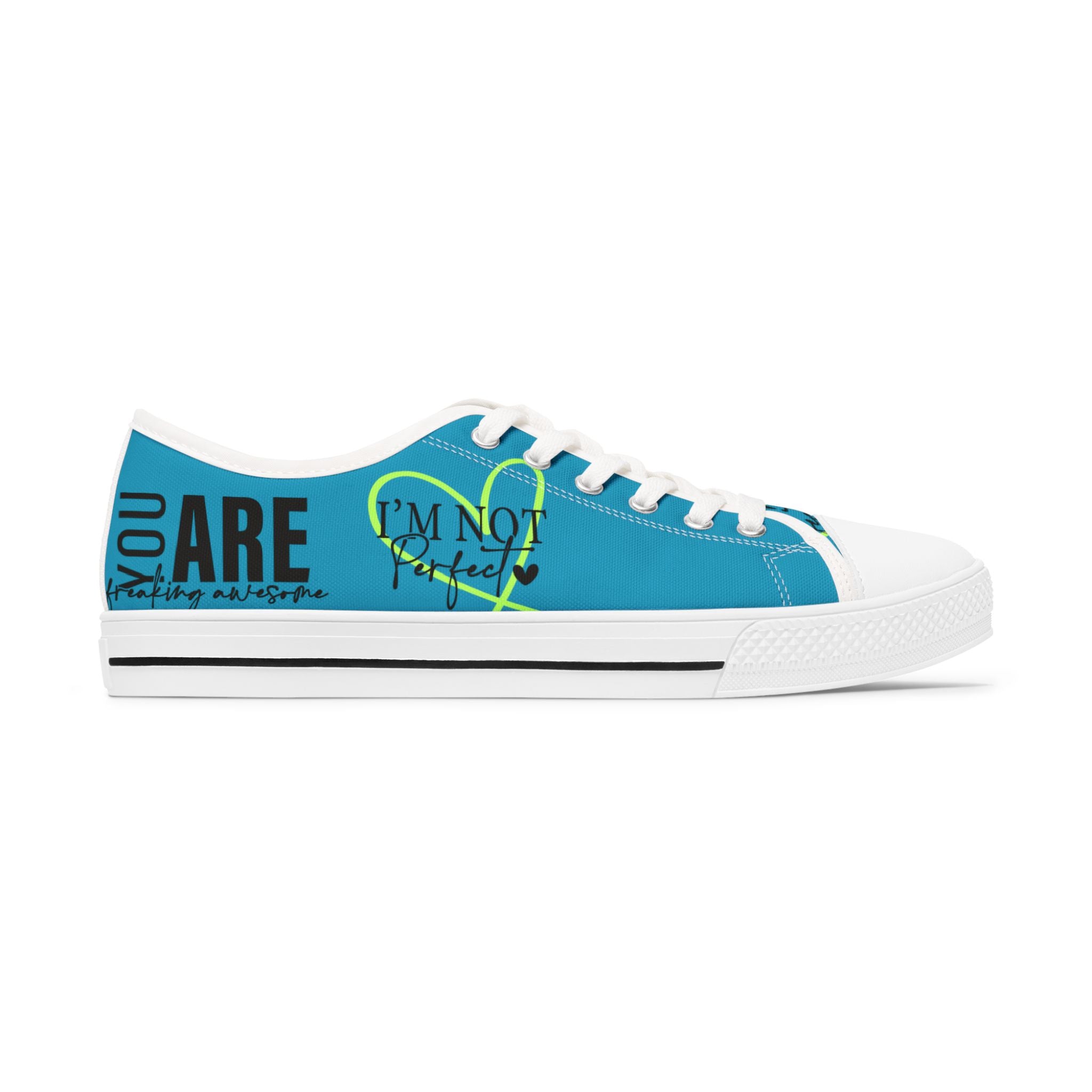 Empowering Women's Sneakers, Inspirational Quote Shoes, Female Power Low Top Sneakers, Motivational Footwear, Feminist Athletic Shoes