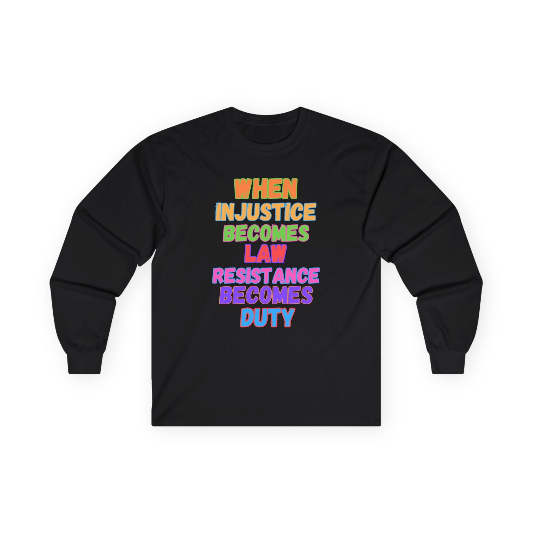 Resistance Tee, Anti Dictator Anti Trump, Stand up for Our Country, Save Democracy, Unisex Cotton Long Sleeve Shirt, Activist Apparel,