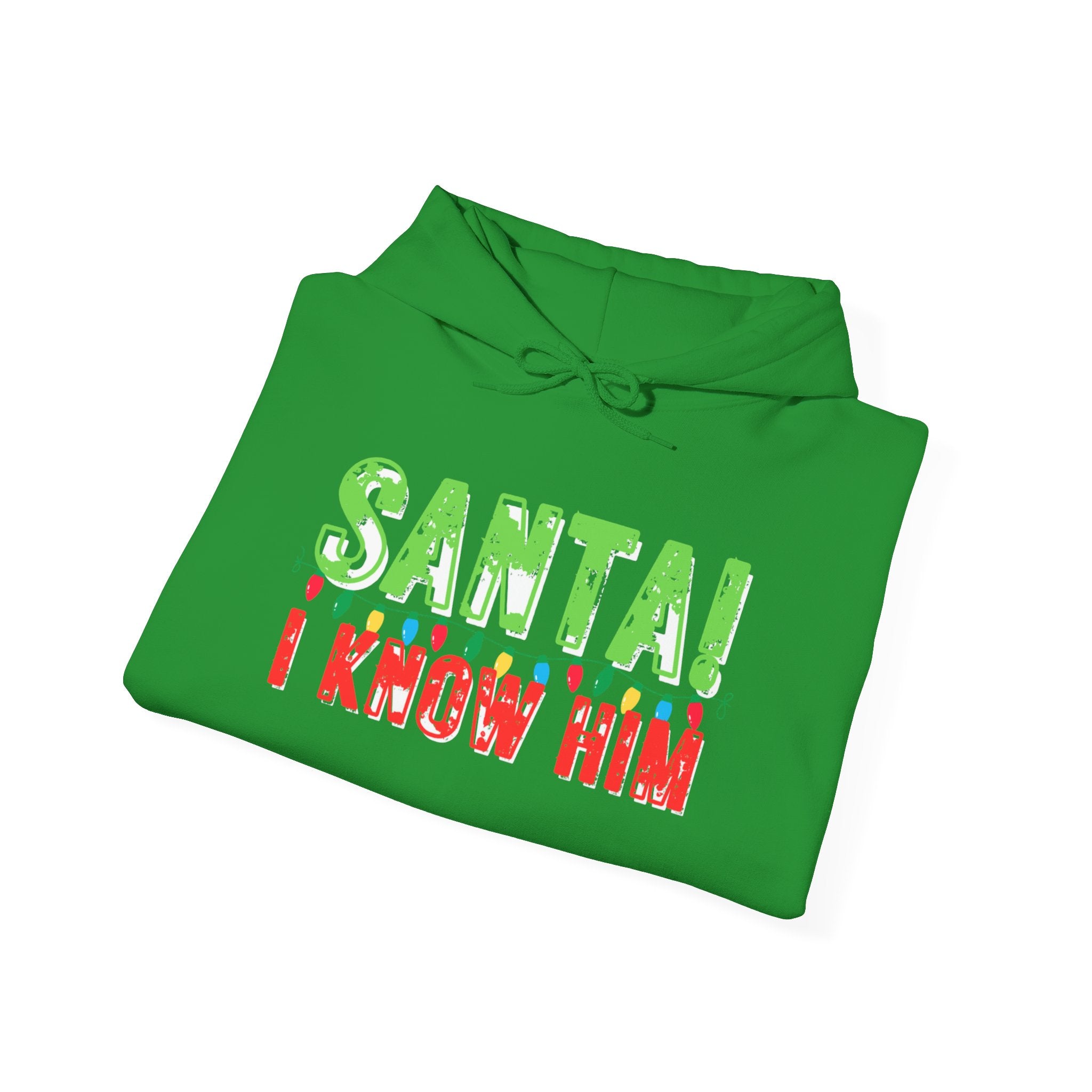 Funny Christmas Movie Elf Quotes Hoodie, Unisex Sweatshirt, Holiday Movie Fan Gift, Winter Apparel, Christmas Party Outfit Trending Gifts, Santa I Know Him
