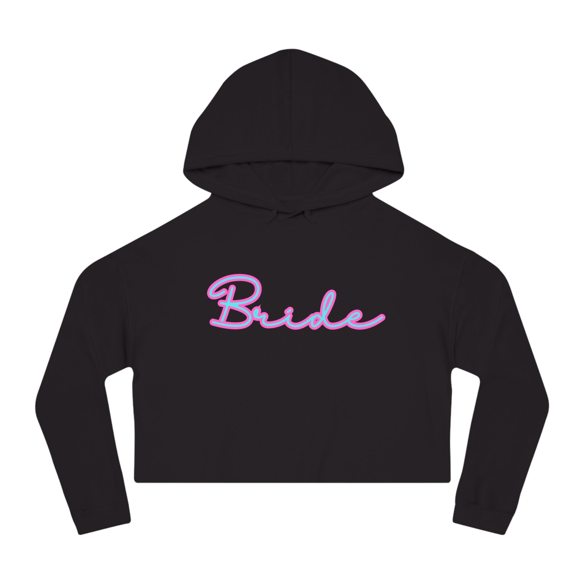 Bride Cropped Hoodie, Cute Minimalist Font Women's Sweatshirt, Bridal Shower Gift, Wedding Apparel, Bride-to-Be Top