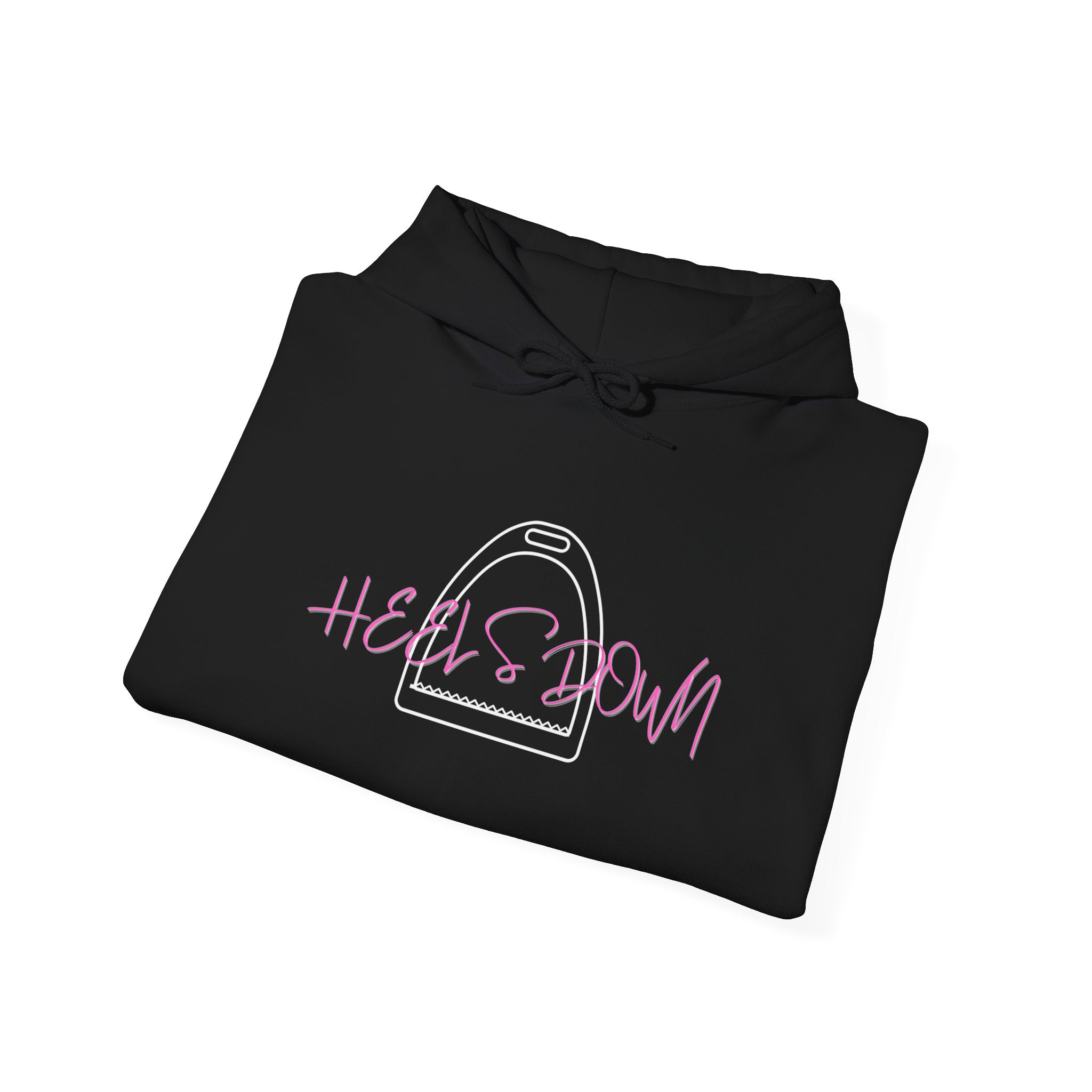 Equestrian Hoodie - Heels Down, Horse Lovers Gift, Trendy Design Hunter Jumper Dressage Cross Country Apparel