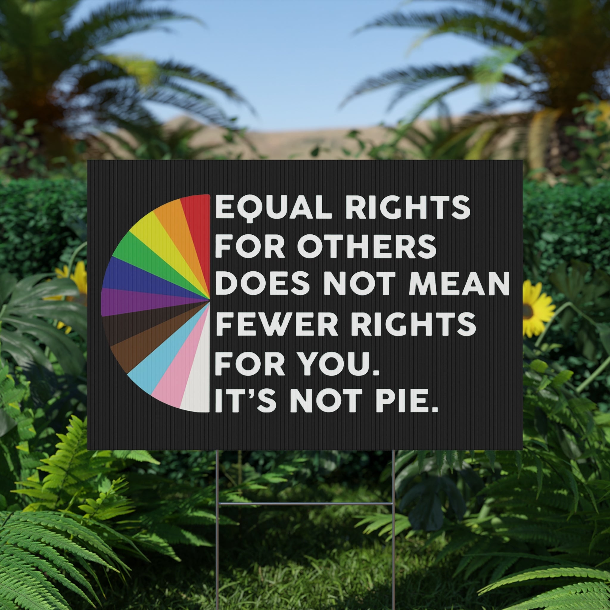 Equality and Inclusion Plastic Yard Sign, Human Rights Activists Protest Sign, Anti Trump Resist Yard Decor, Social Justice Activism