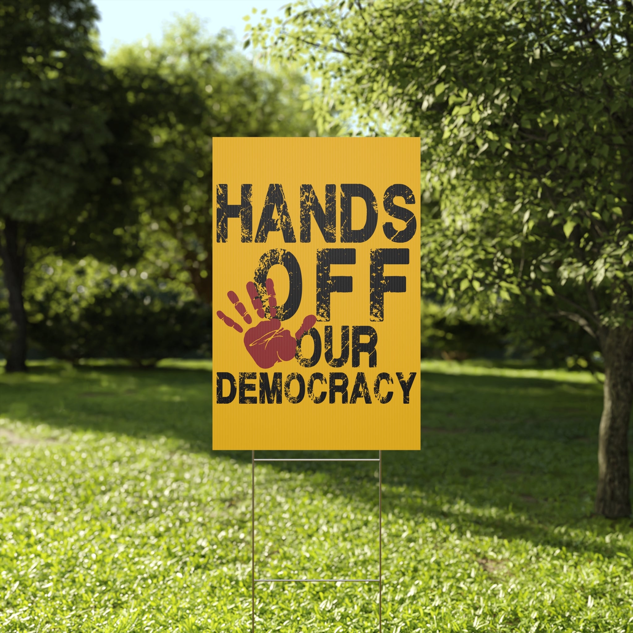 Political Activist Yard Sign - Anti Trump, Save Democracy, Rights Activists, Resist, Protest Sign, Political Statement, Outdoor Decoration,