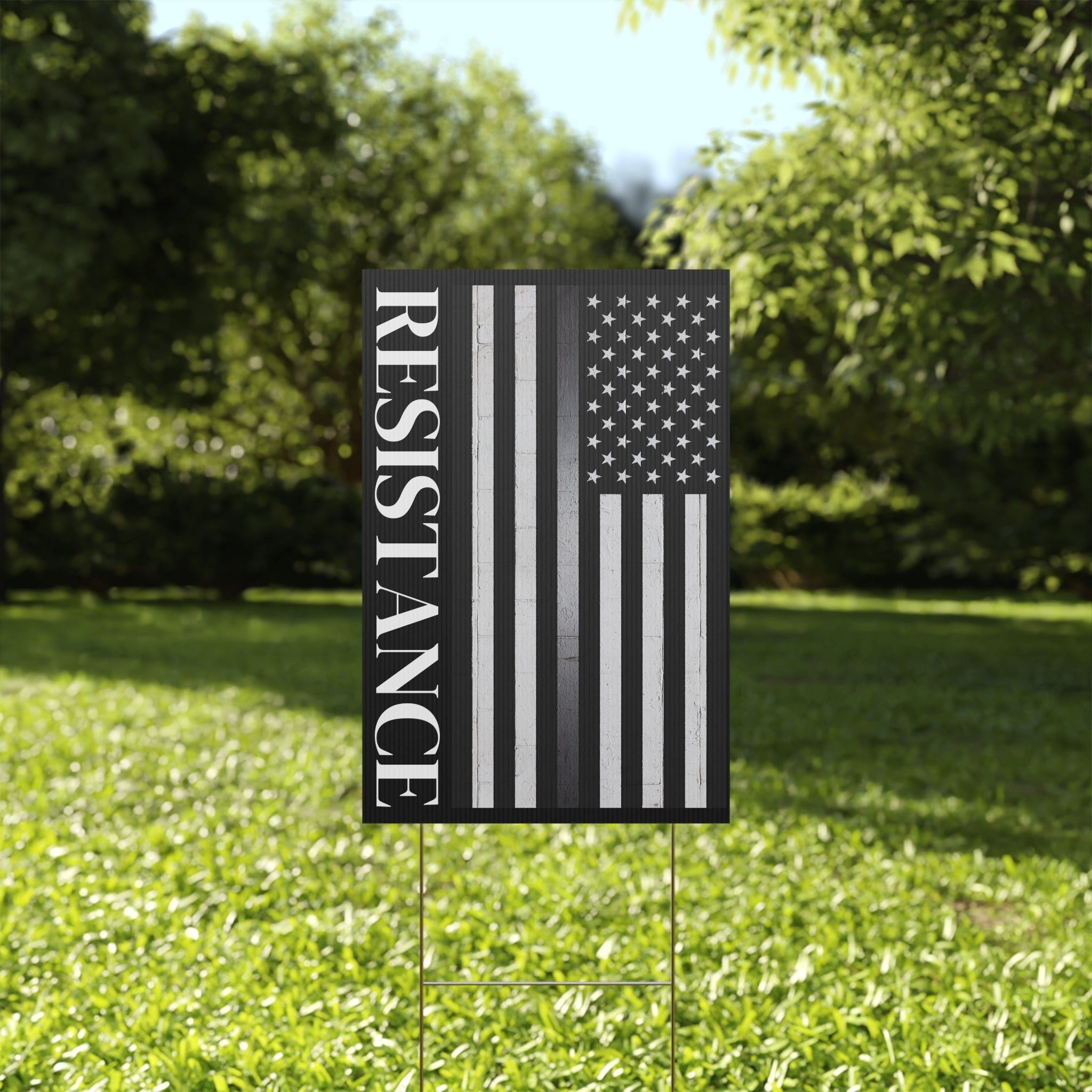 Resistance Movement Plastic Yard Sign, Anti Trump Protest Rights Activists Activism Protester Lawn Poster, Protest Politics Demonstration