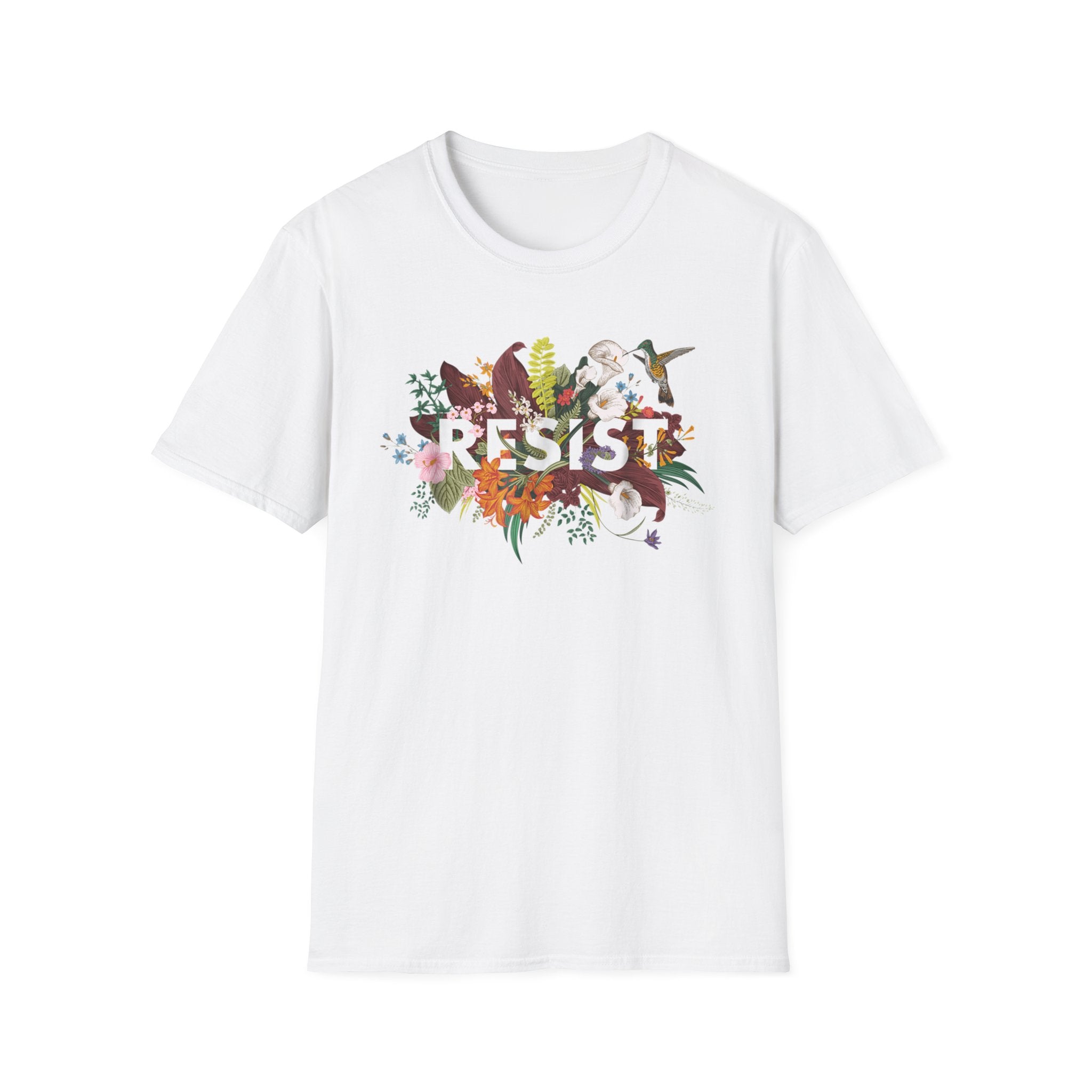 Anti Trump Resist Floral T-Shirt, Political Rights Activist Tee, No Kings Protest Shirt, Social Justice Clothing, Feminist Apparel