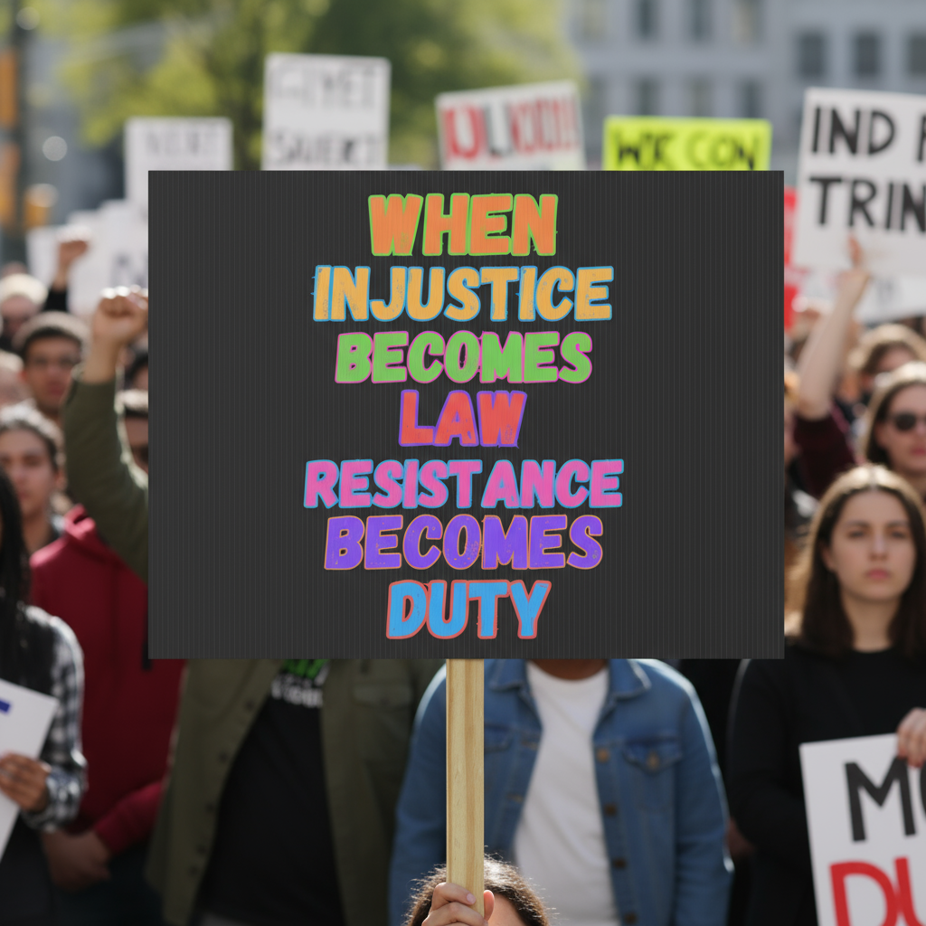 Protest Sign, Anti Trump Resistance Duty Rights Activists, Political Activist Poster, Protest Movement Banner, Activism Decor, Social