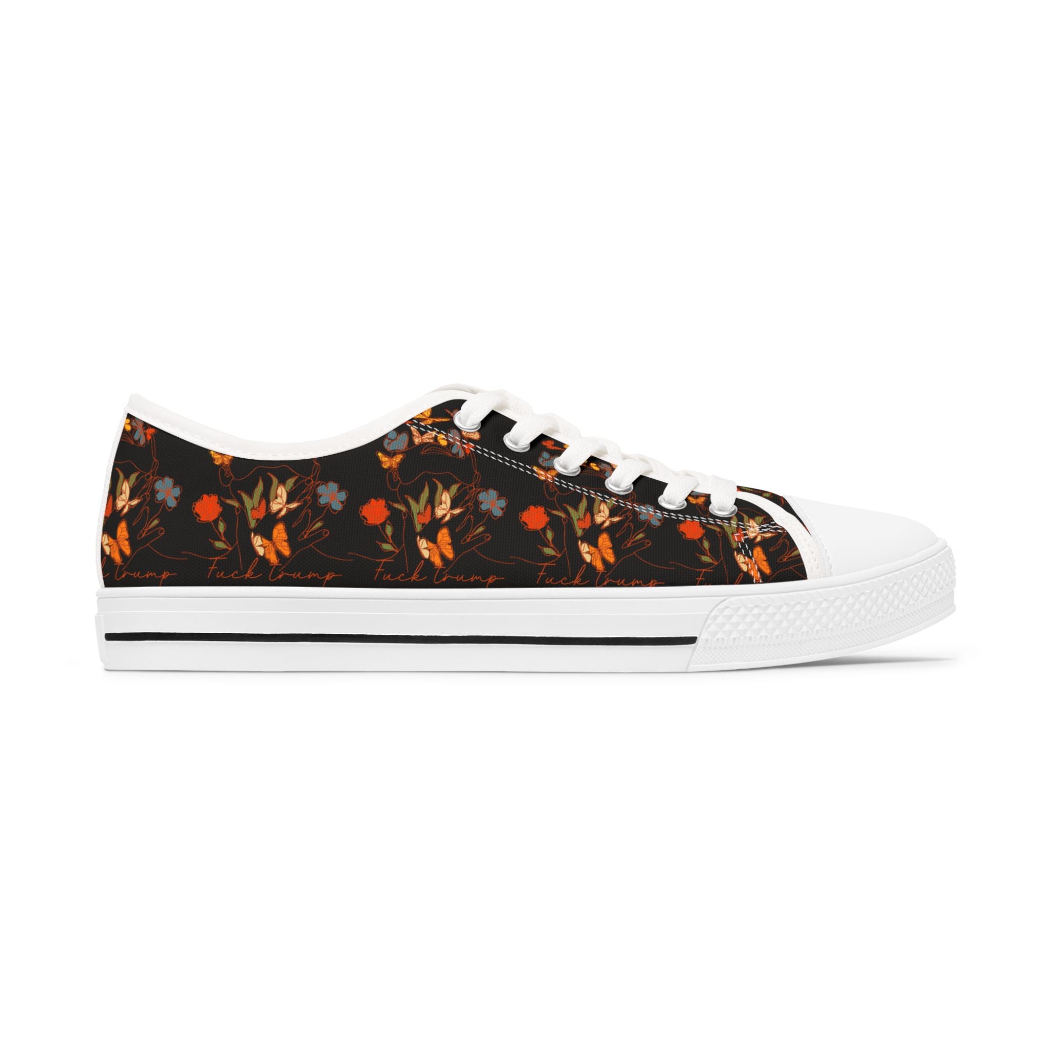 Sneakers, Subtle Fuck Trump Wildflower Butterfly Design, Political Rights Activists, Low Top Shoes, Feminist Protest, Resistance Activism