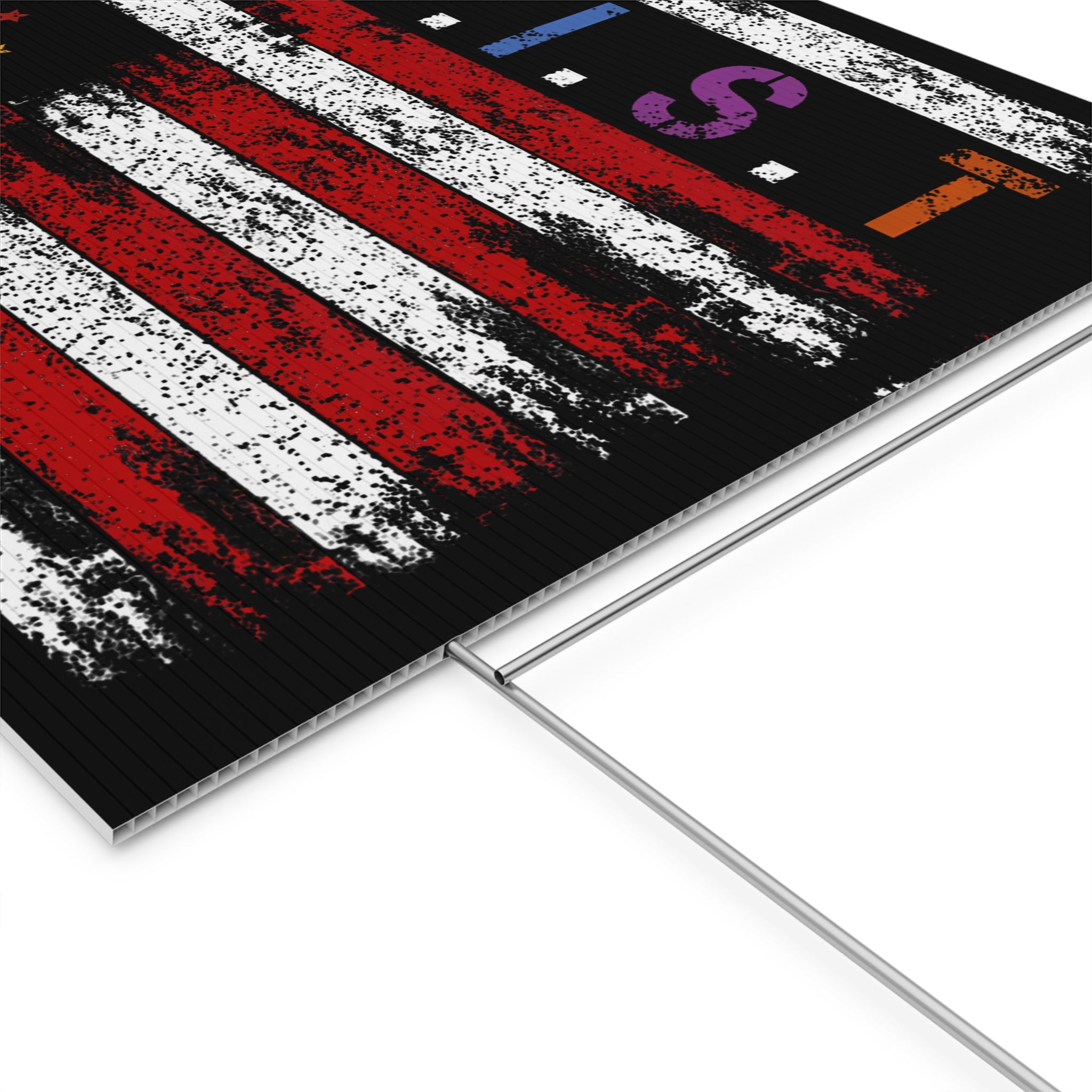 Inspirational Plastic Yard Sign, Patriotic Decor for Events, Resistance Theme, Yard Display for Activism, Garden Sign.