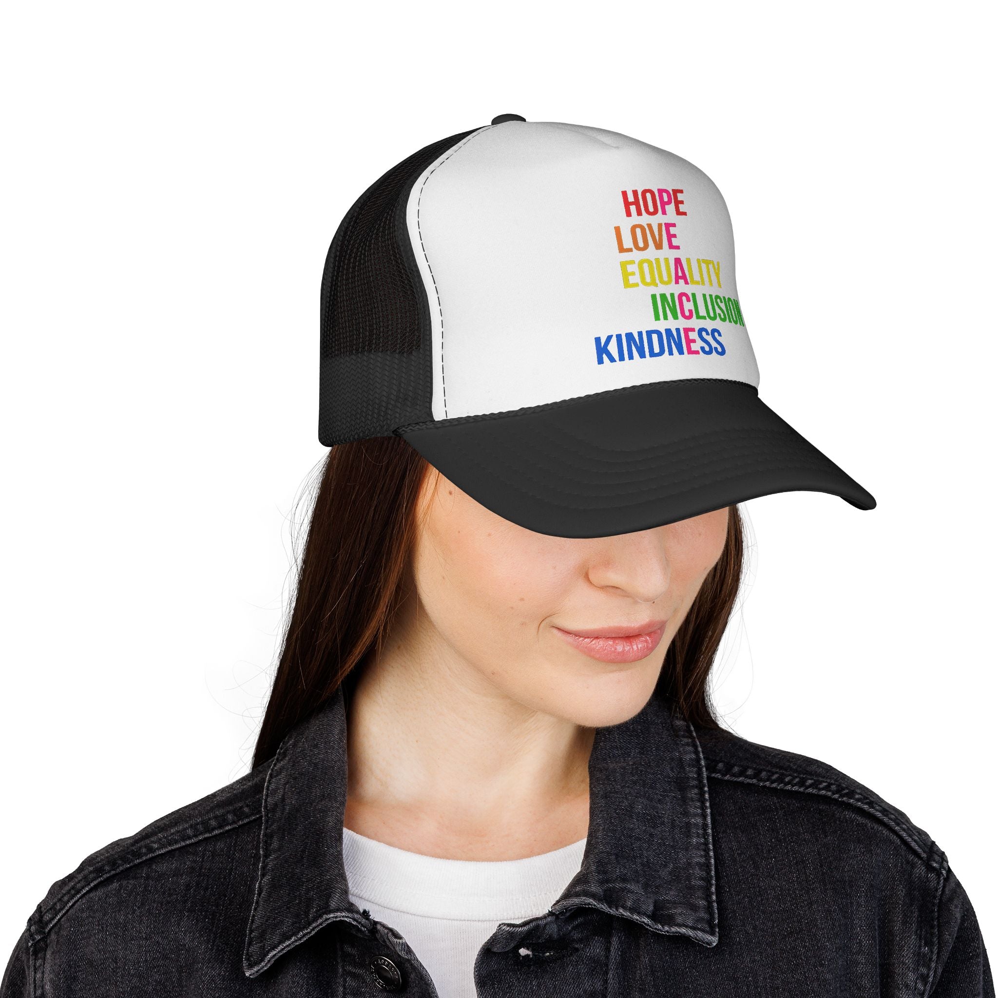 LGBTQ+ Equality Trucker Hat Anti Trump, Human Rights Activist Hat, Pride Parade LGBTQ Headwear, Gender Equality Baseball Cap, Social Justice Protest