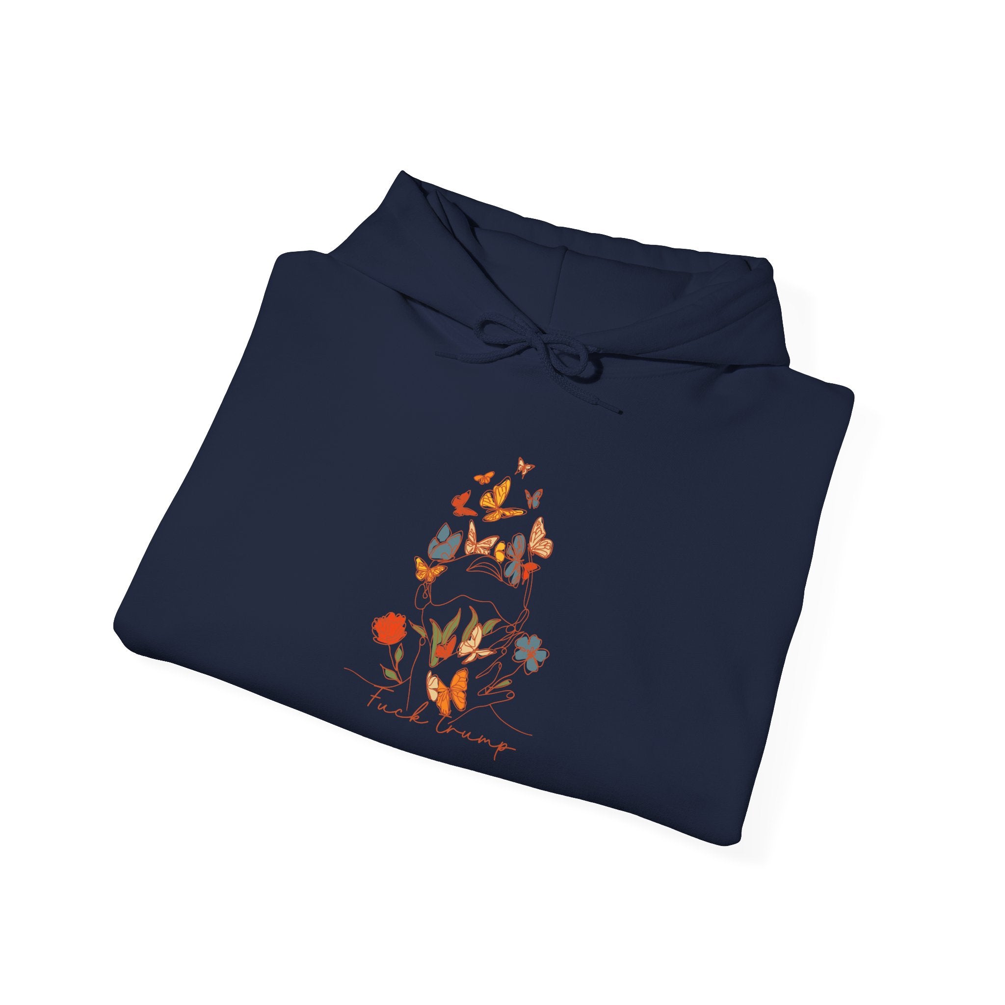 Activist Butterfly Wildflower Hoodie, Anti Trump Sweatshirt, Political Activist Gift, Heavy Blend Pullover, Unisex Protest Apparel FDT Shirt