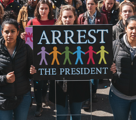 Political Rights Yard Sign, Anti Trump Save Democracy Signage, Protest Activism Banner, Arrest the President Political Statement, Protester