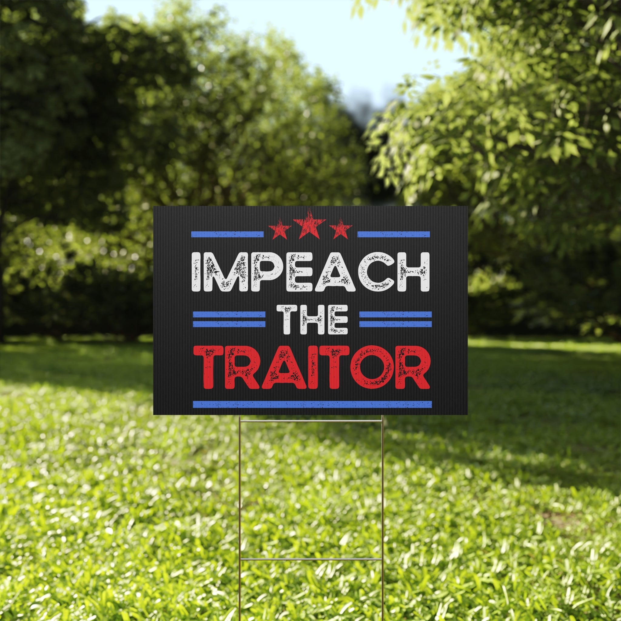 Political Rights Activists Plastic Yard Sign, Anti Trump, Resist, Impeach the Traitor, Protest Sign, Resistance Decor, Political Statement,
