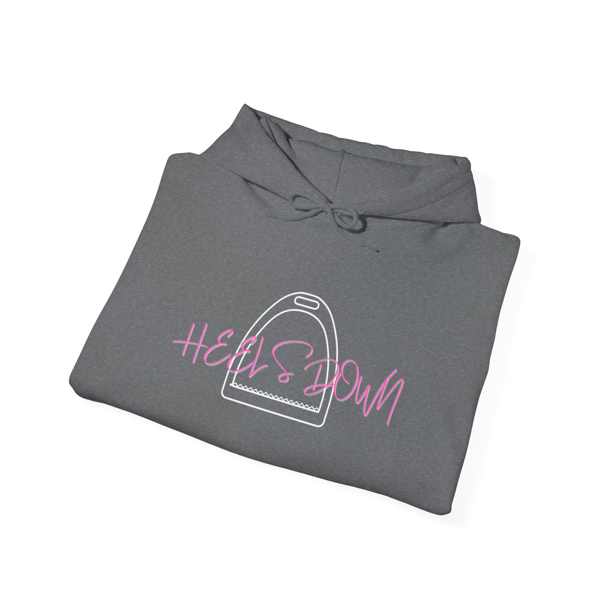 Equestrian Hoodie - Heels Down, Horse Lovers Gift, Trendy Design Hunter Jumper Dressage Cross Country Apparel