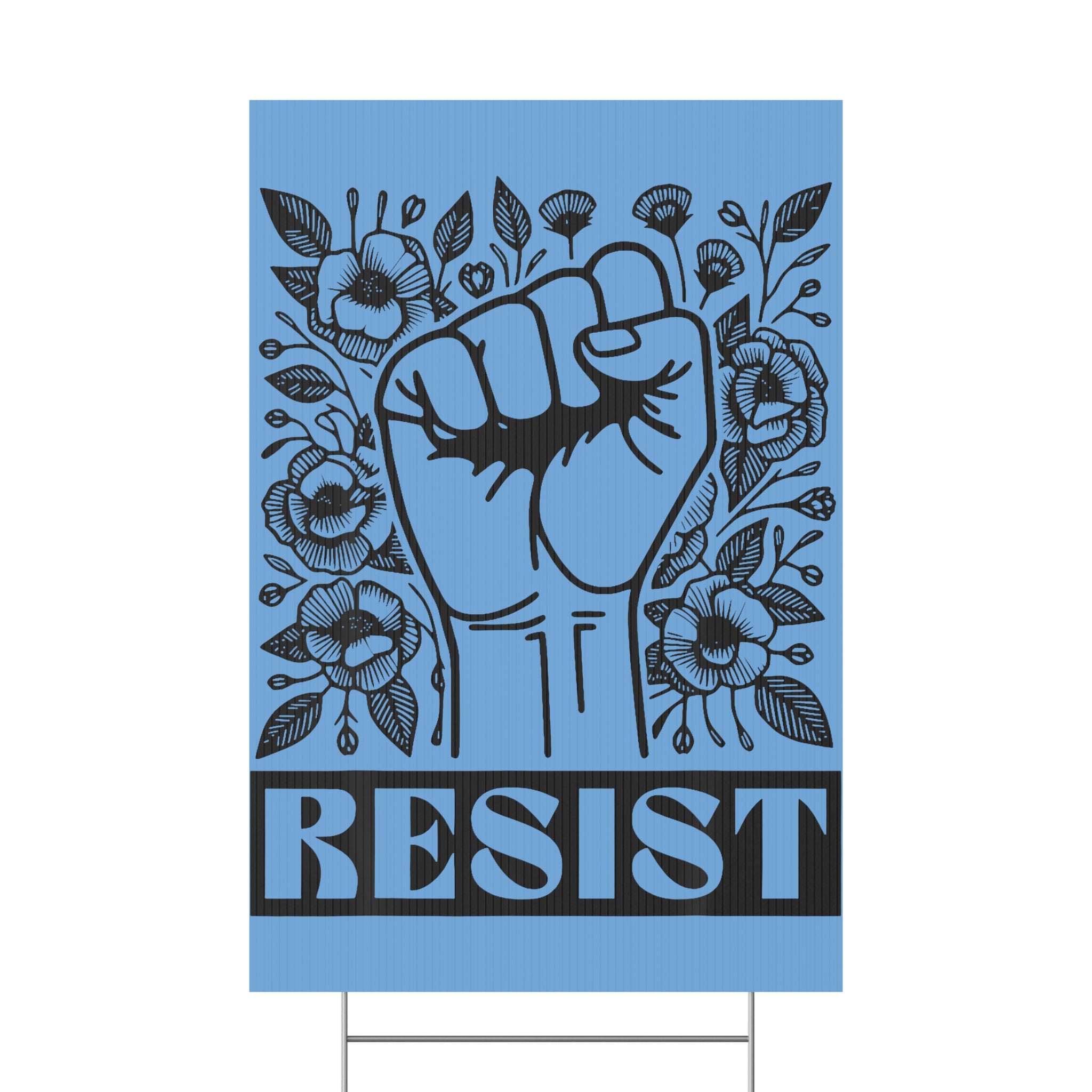 Political Rights Activists Plastic Yard Sign, Resist Anti Trump Freedom Save Democracy, Protest Protester Protesters Resistance