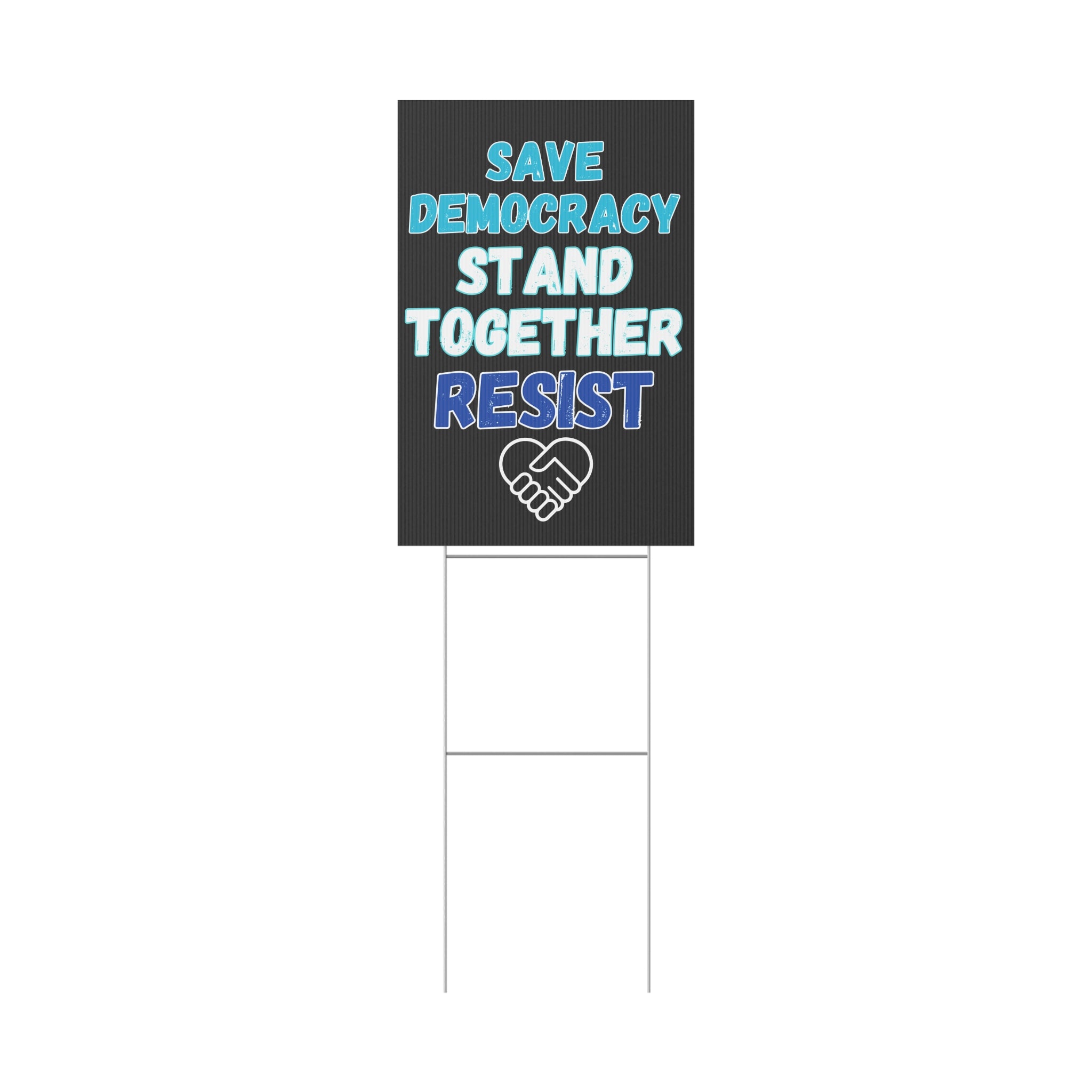 Political Protest Yard Sign, Save Democracy Resist Stand Together Home Decor, Protest Sign, Election Campaign Sign, Political Activism Unity Sign