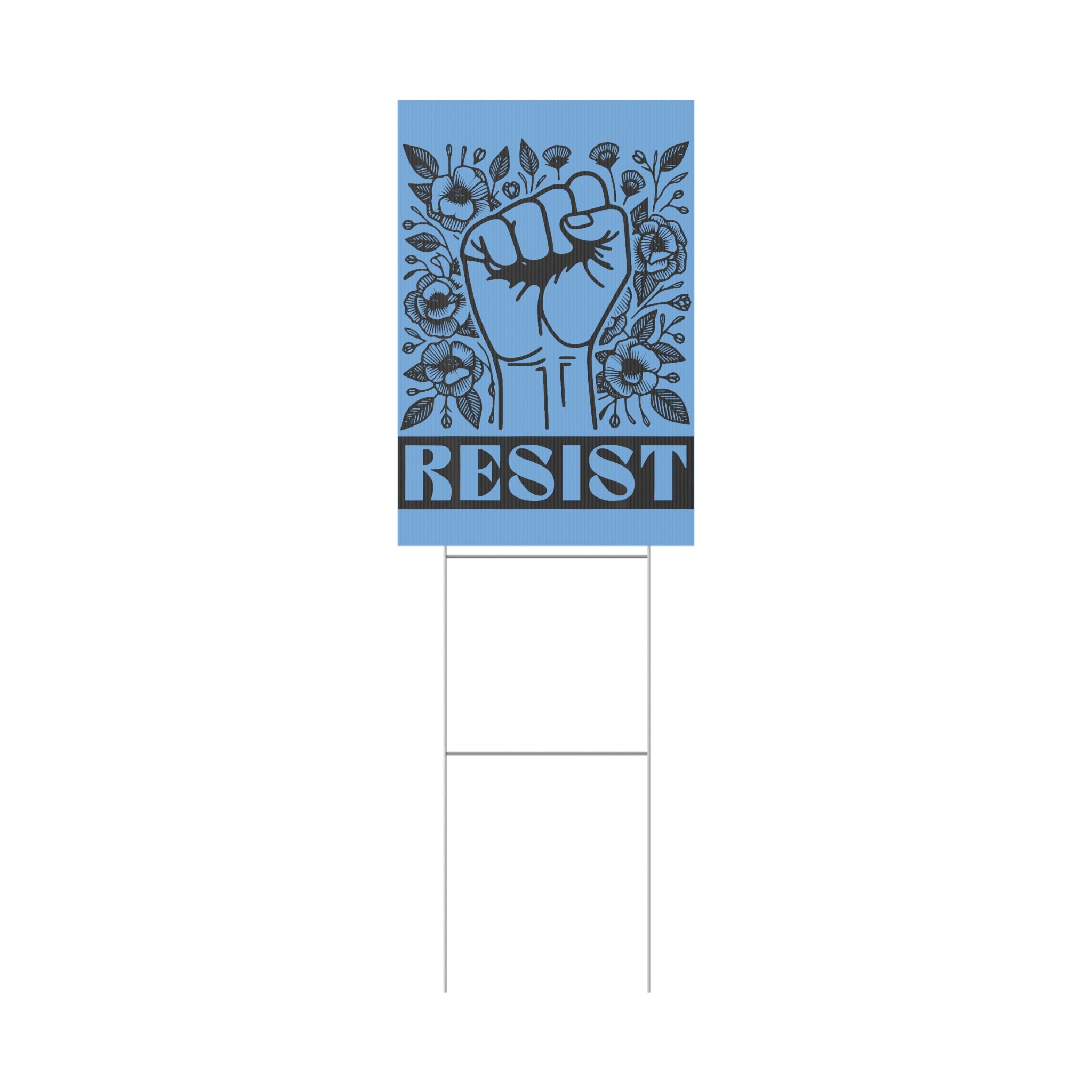 Political Rights Activists Plastic Yard Sign, Resist Anti Trump Freedom Save Democracy, Protest Protester Protesters Resistance