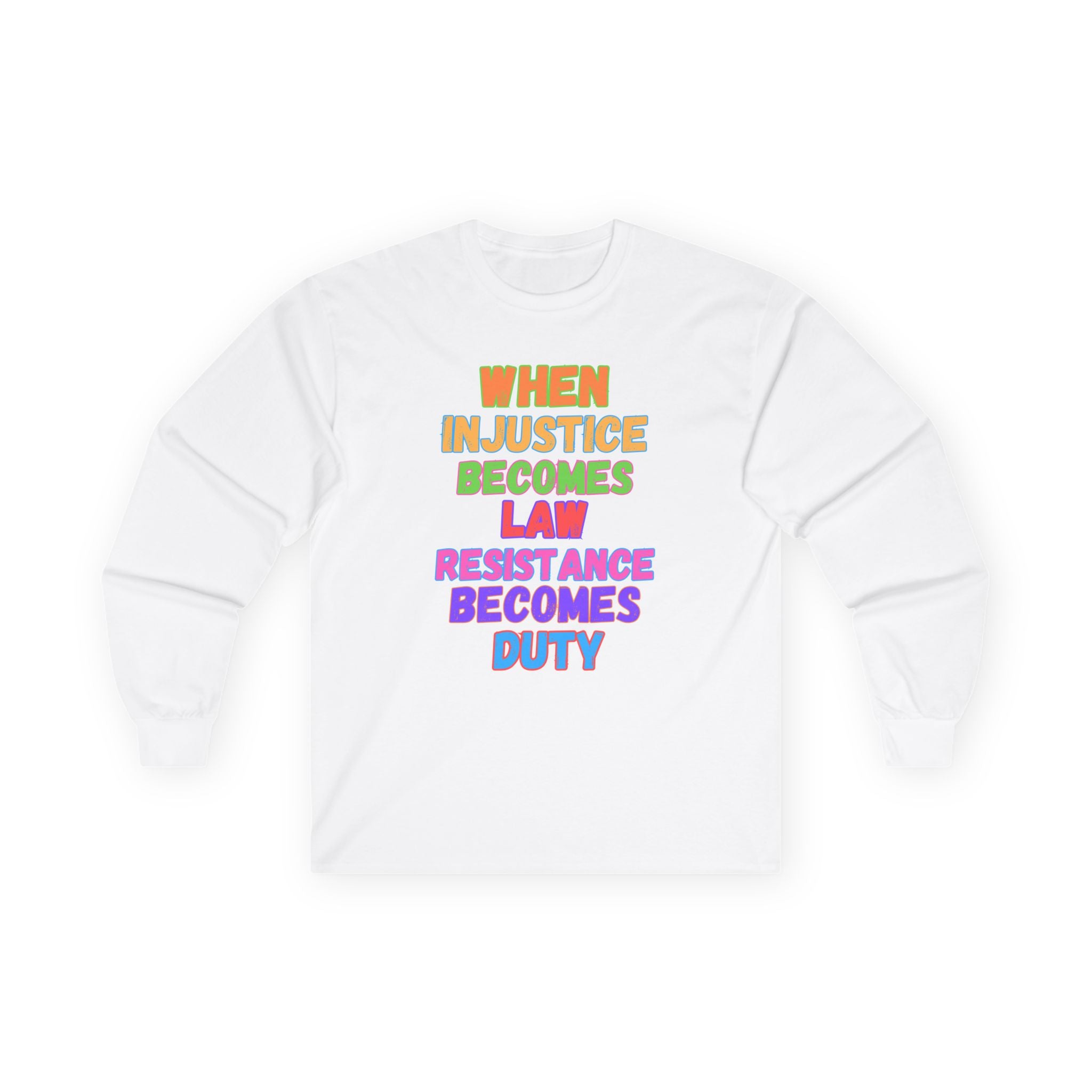 Resistance Tee, Anti Dictator Anti Trump, Stand up for Our Country, Save Democracy, Unisex Cotton Long Sleeve Shirt, Activist Apparel,