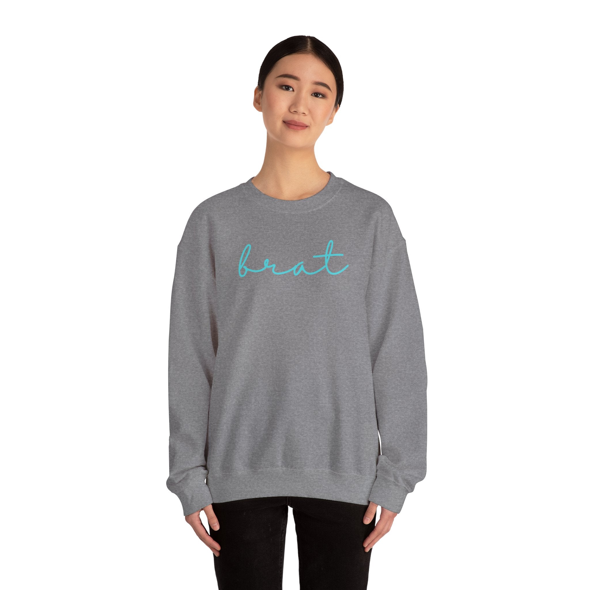 Funny Sarcasm Brat Unisex Sweatshirt, Christmas Birthday Gifts Unique, Trending Design Minimalist Sweatshirt