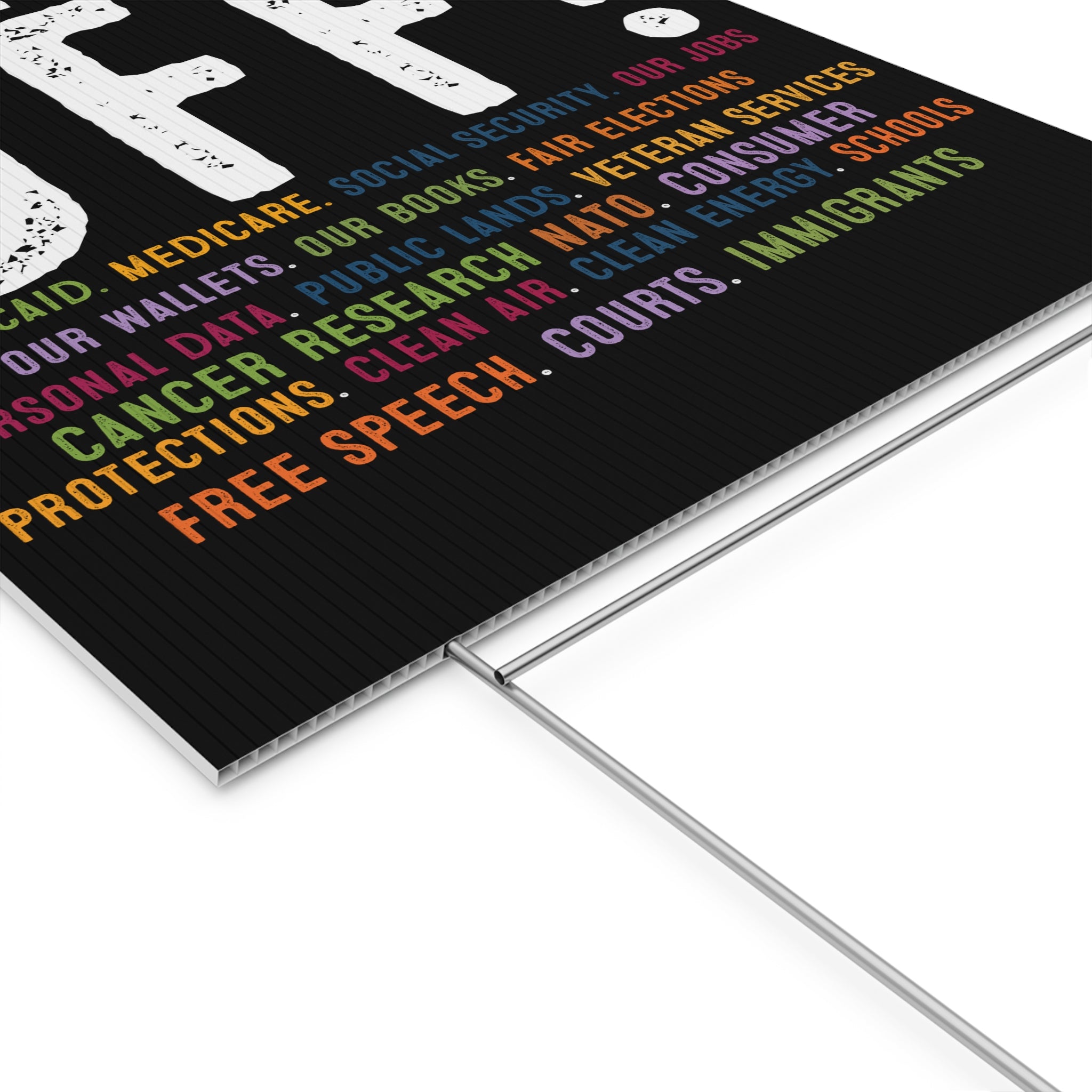 Political Rights Activists Protest Sign, Anti Trump Resist Plastic Yard Sign, Resistance Movement Decor, Activism Demonstration Banner