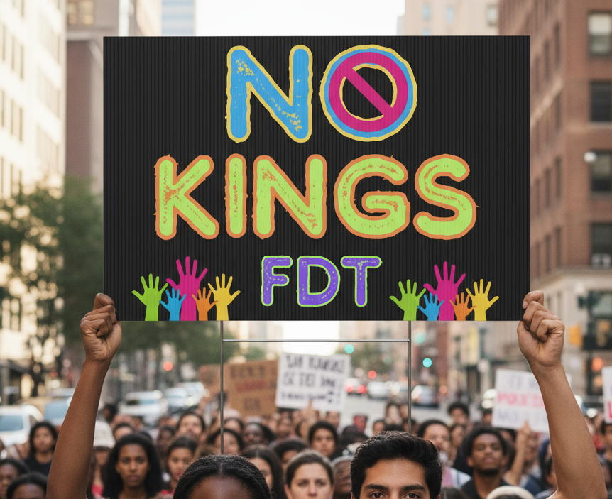 Plastic Yard Sign, Anti Trump Rights Activists No Kings Protest, Protest Sign, Activism Decor, Political Statement, Protest Art, Outdoor