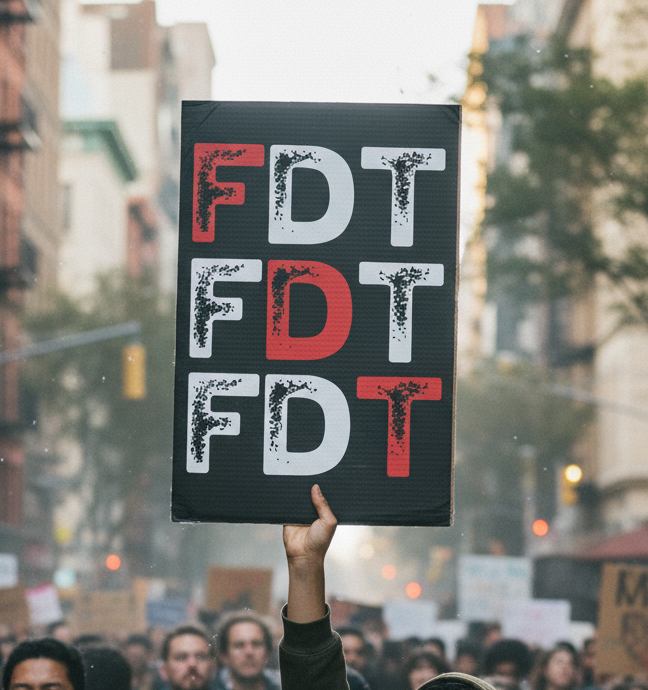 Political Activist Yard Sign, Anti Trump Protest Decoration, FDT Resistance Placard, Resist Movement Poster, Political Rights Activists