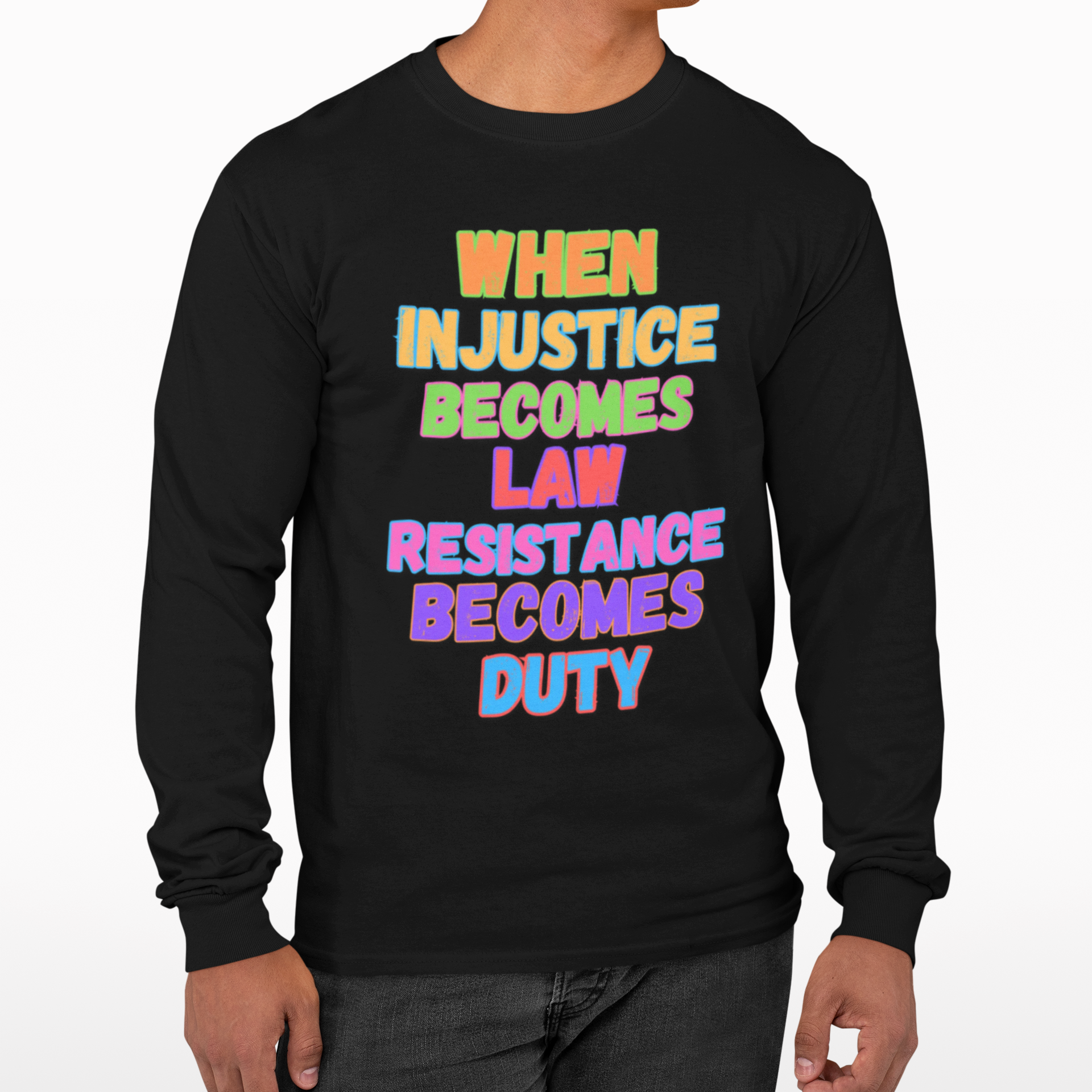 Resistance Tee, Anti Dictator Anti Trump, Stand up for Our Country, Save Democracy, Unisex Cotton Long Sleeve Shirt, Activist Apparel,