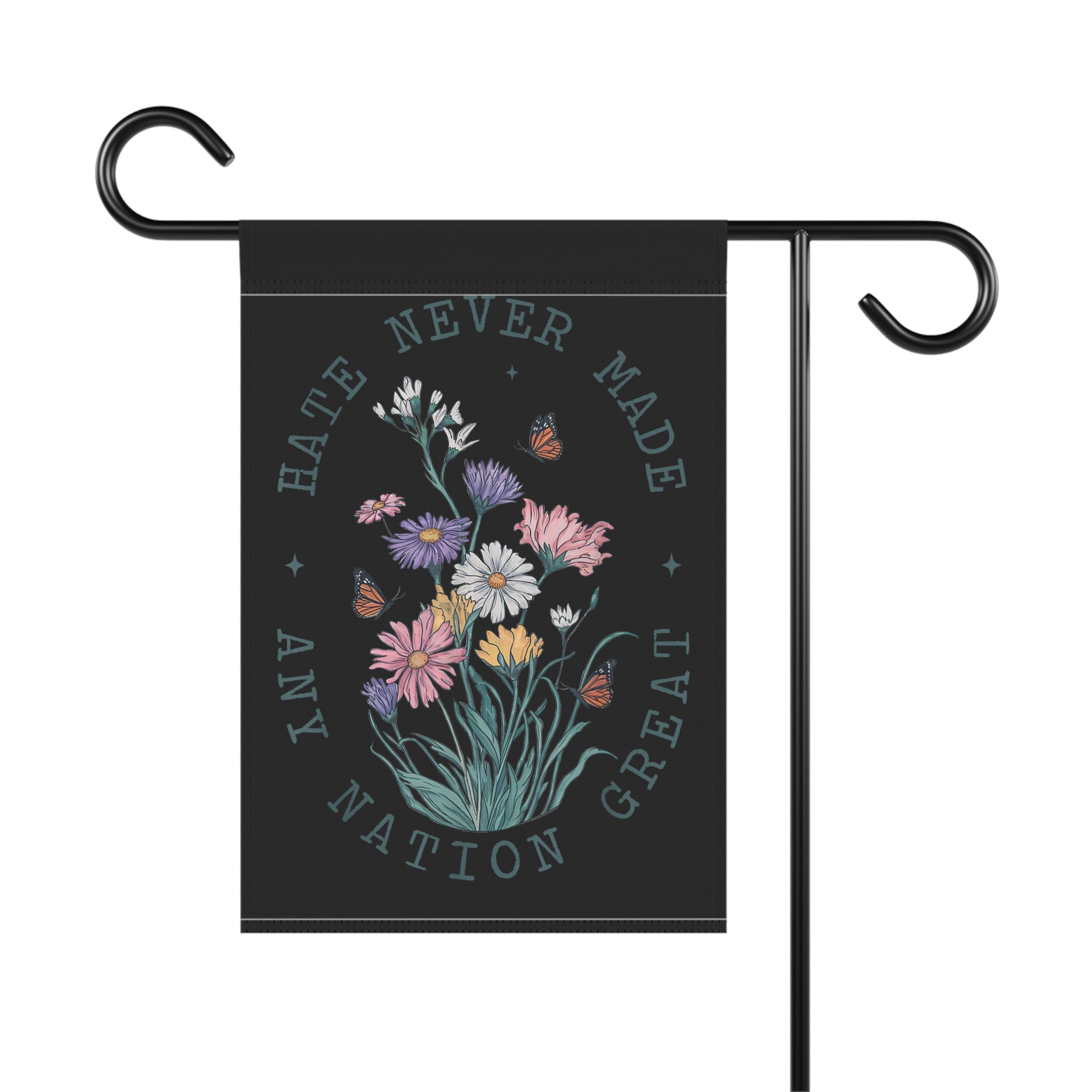 Flag, Political Protest Banner, Protest Sign, Garden Decor, House Decoration, Anti Trump Wildflower Design