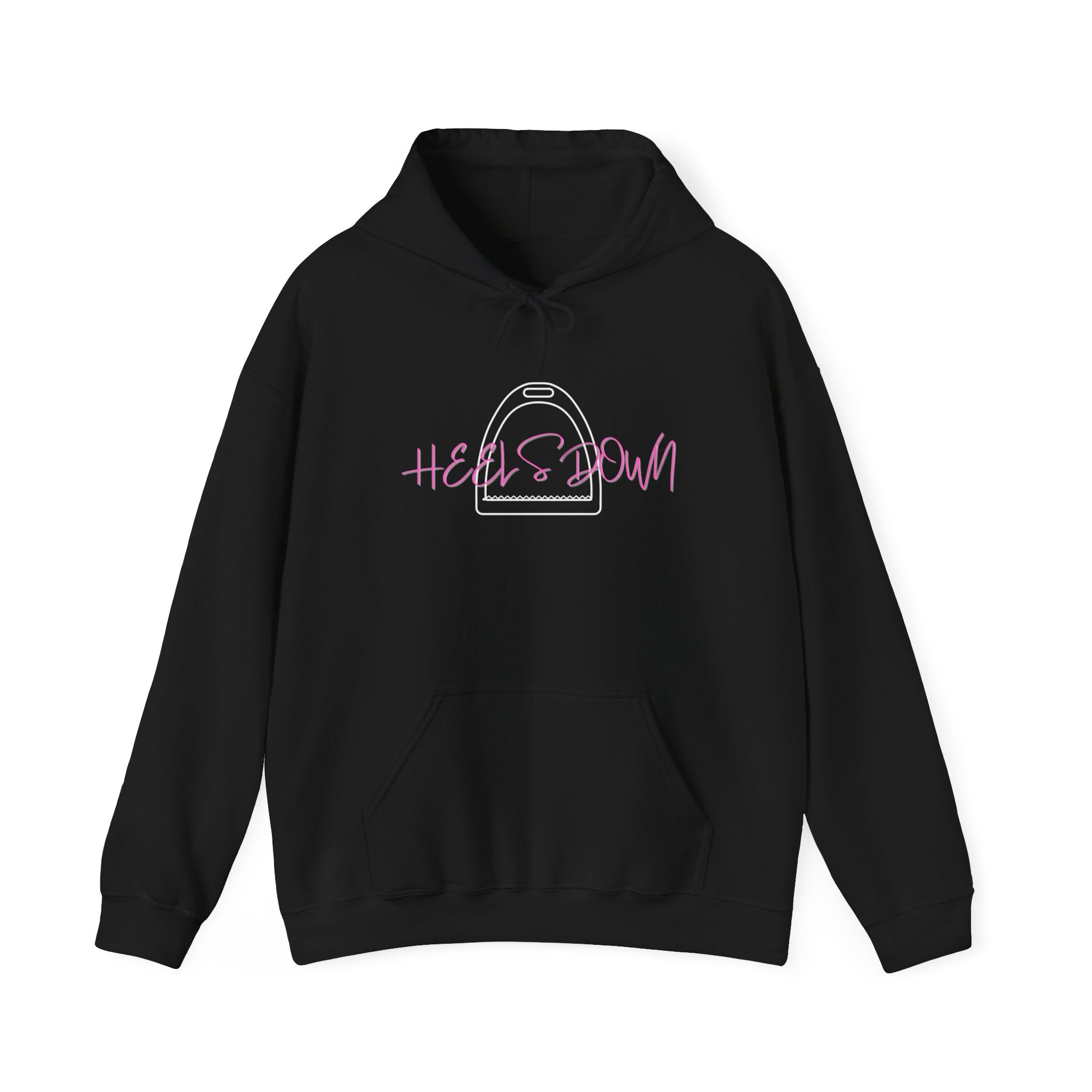 Equestrian Hoodie - Heels Down, Horse Lovers Gift, Trendy Design Hunter Jumper Dressage Cross Country Apparel