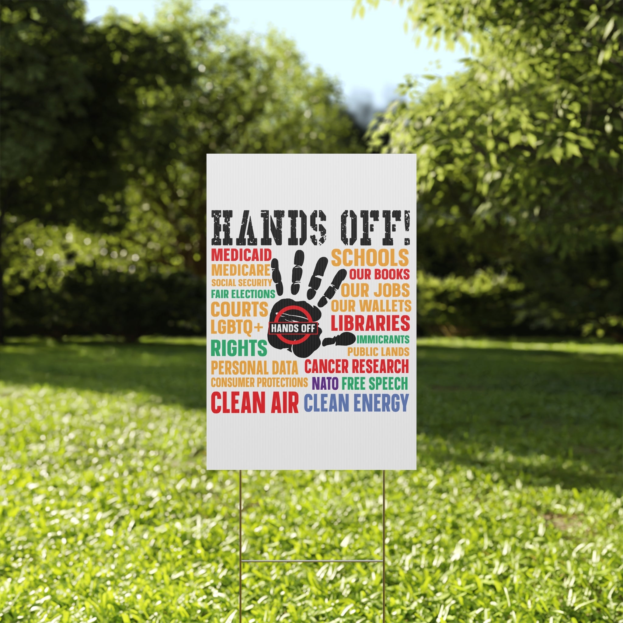 Political Rights Activists Plastic Yard Sign, Anti Trump Resistance Protest Sign, Demonstration Rally Banner, Social Justice Movement