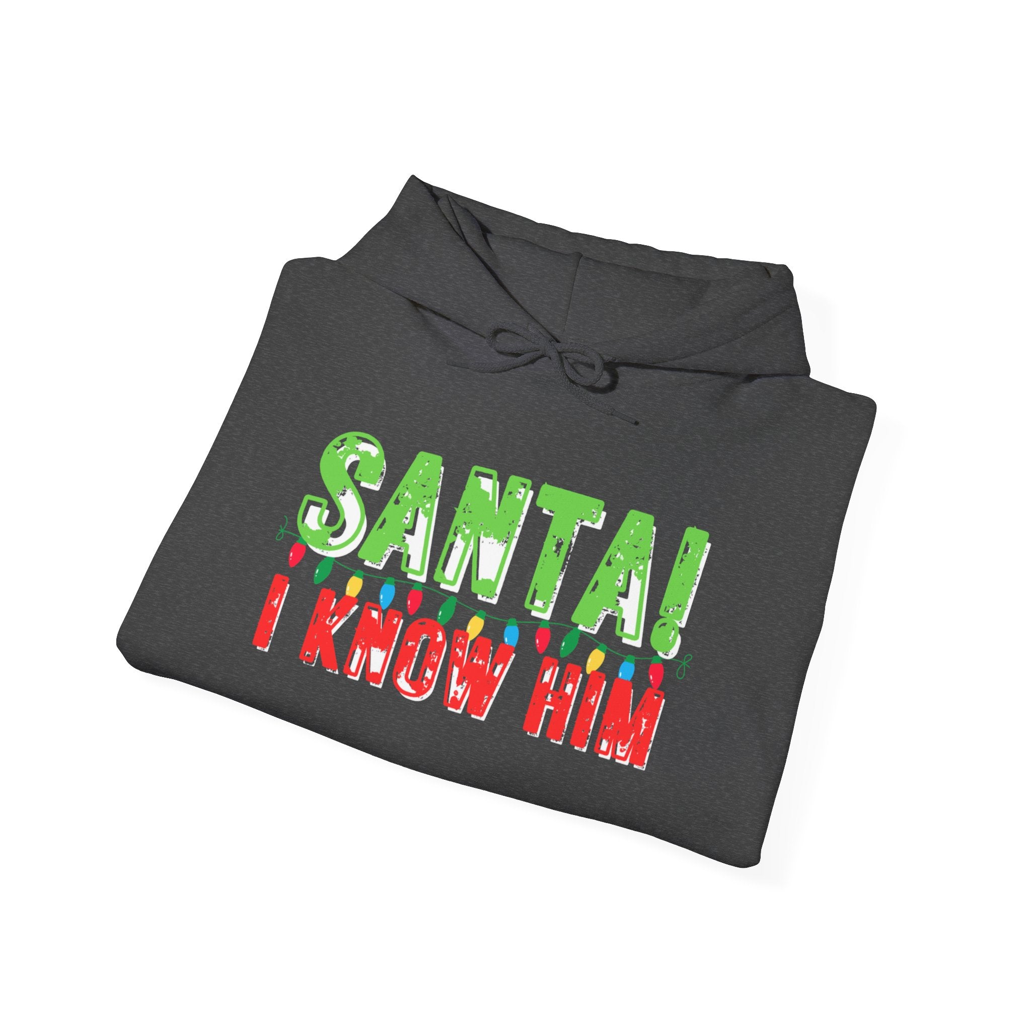 Funny Christmas Movie Elf Quotes Hoodie, Unisex Sweatshirt, Holiday Movie Fan Gift, Winter Apparel, Christmas Party Outfit Trending Gifts, Santa I Know Him