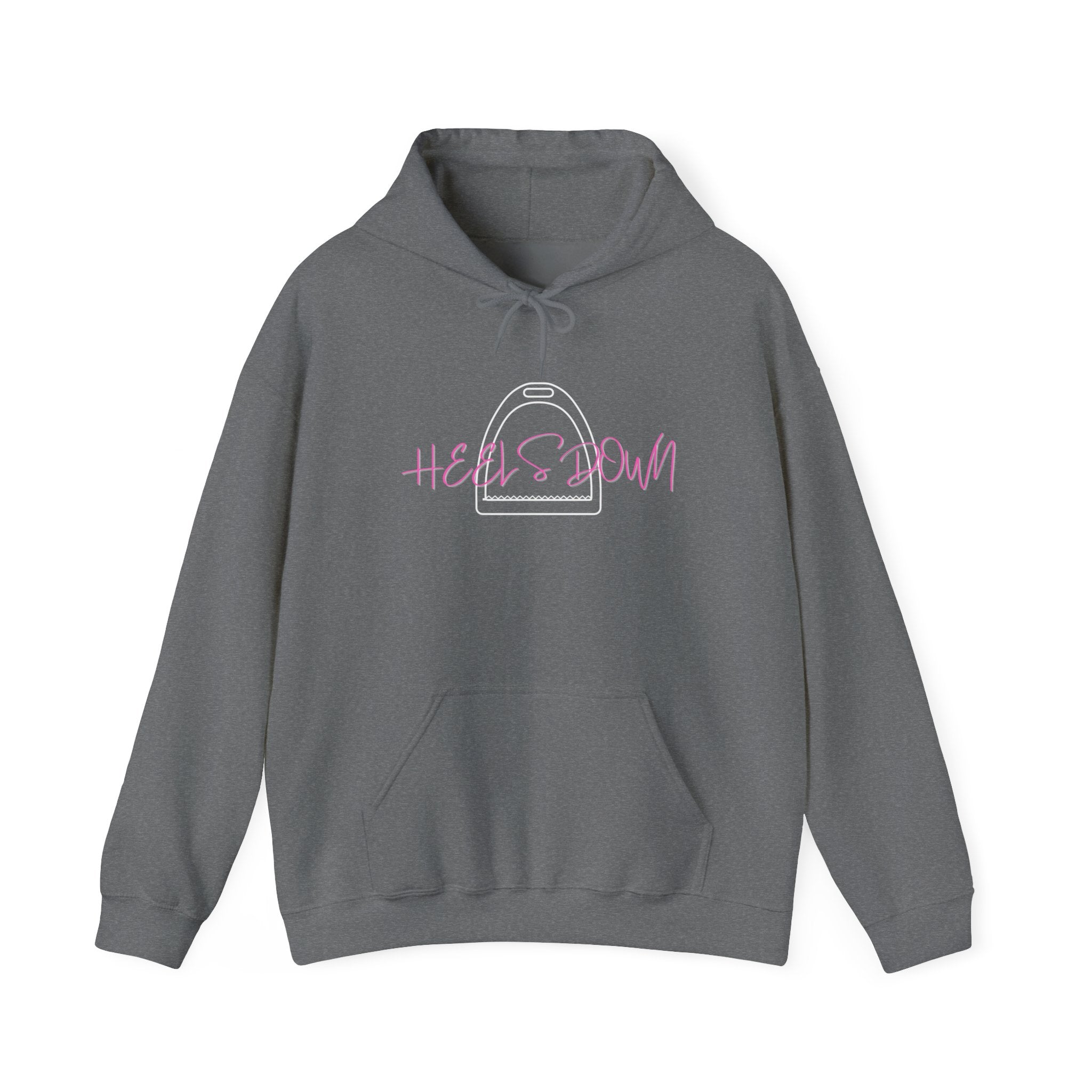 Equestrian Hoodie - Heels Down, Horse Lovers Gift, Trendy Design Hunter Jumper Dressage Cross Country Apparel