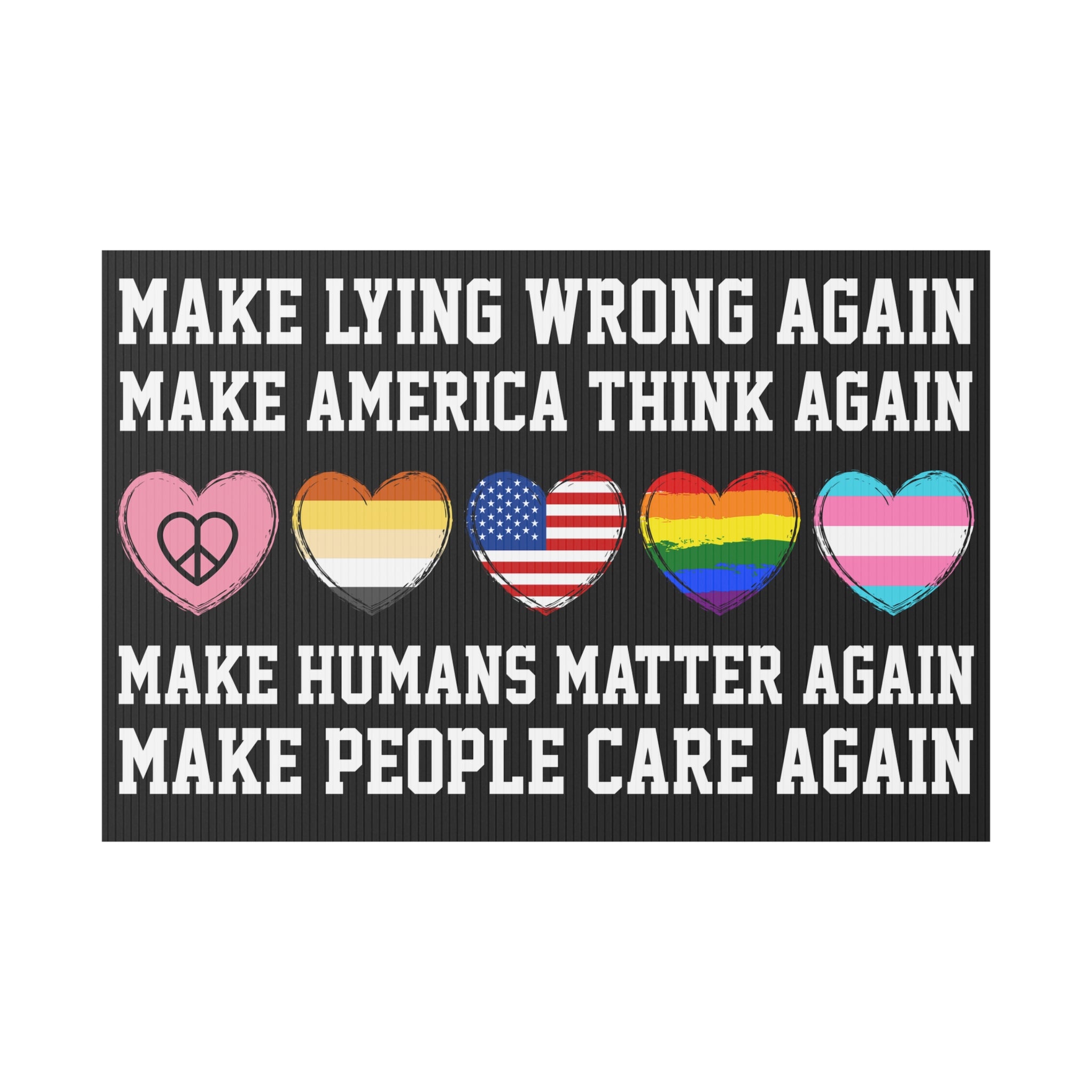 Political Protest Yard Sign, Anti Trump, Resist Movement, Equality, Human Rights Activists, Activist Stake Placard, Protest Banner,