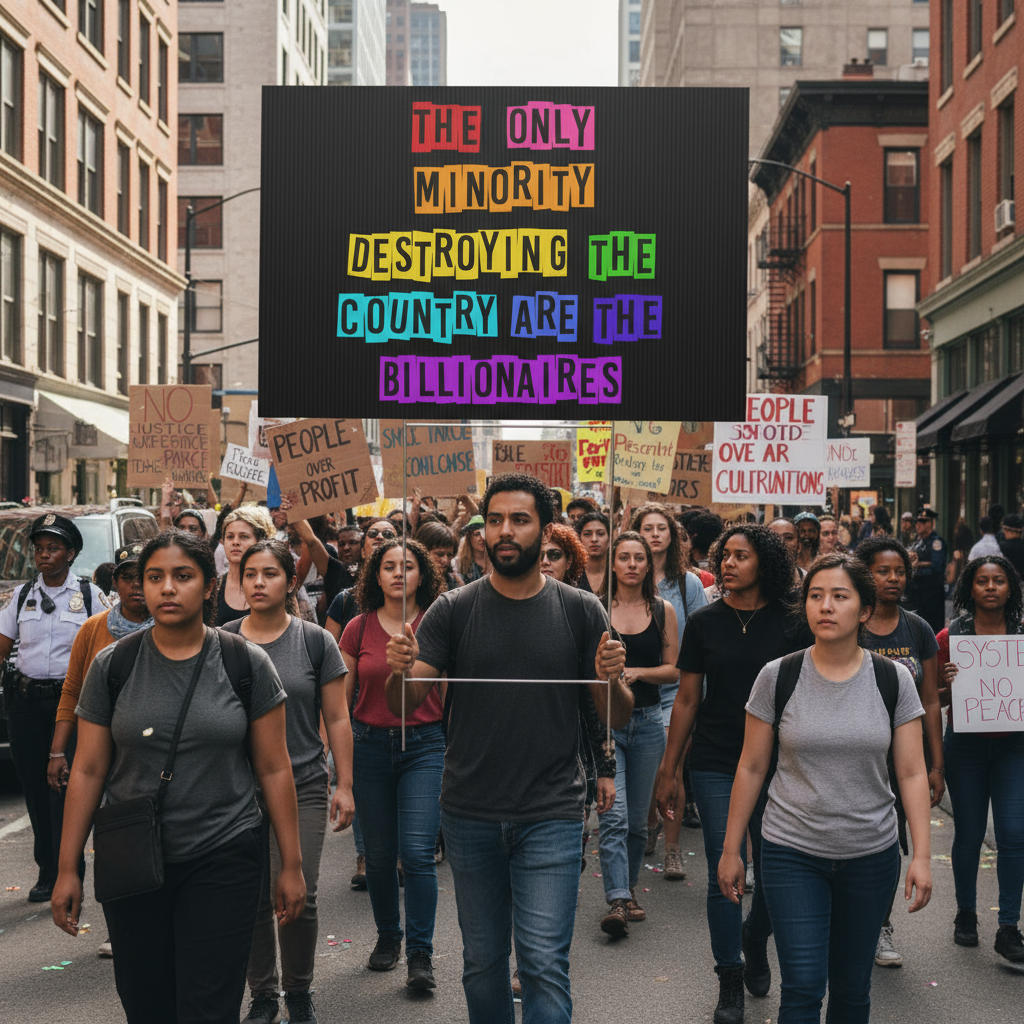 Political Activists Plastic Yard Sign, Anti Billionaire Rainbow Design, Anti Trump, Human Rights Activists, Protest Sign, Outdoor Lawn