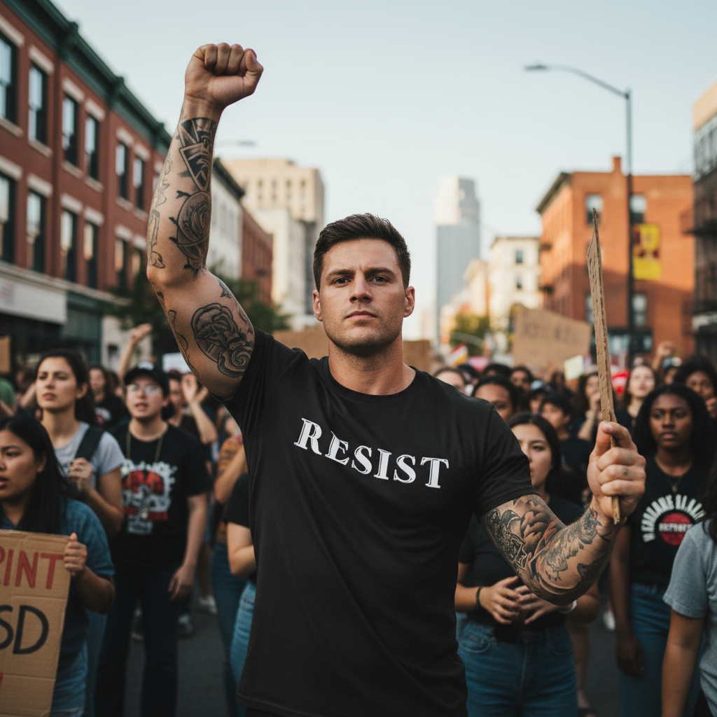 Resist Human Rights Activists Unisex T-Shirt, Anti Trump Protest Tee, Equality Shirt, Political Activism Apparel Save Demoracy Equality Inclusion