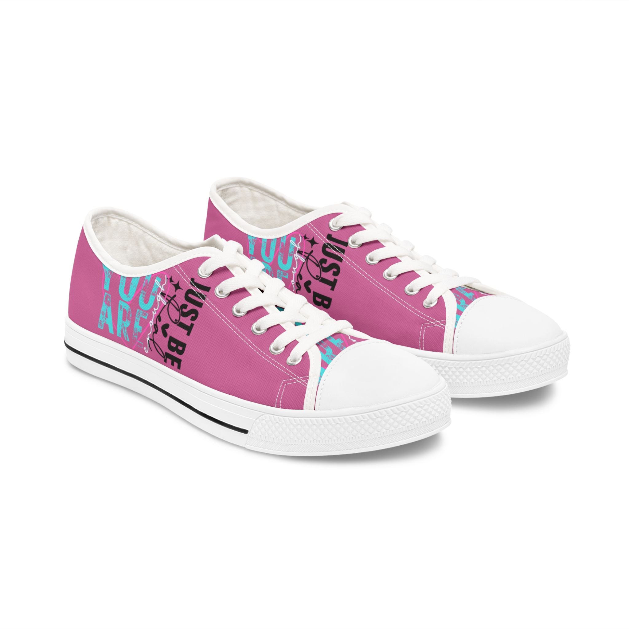Motivational Low Top Sneakers, Inspirational Quote Women's Shoes, Positive Vibes Footwear, Empowering Sneakers, Encouraging Words Shoes,