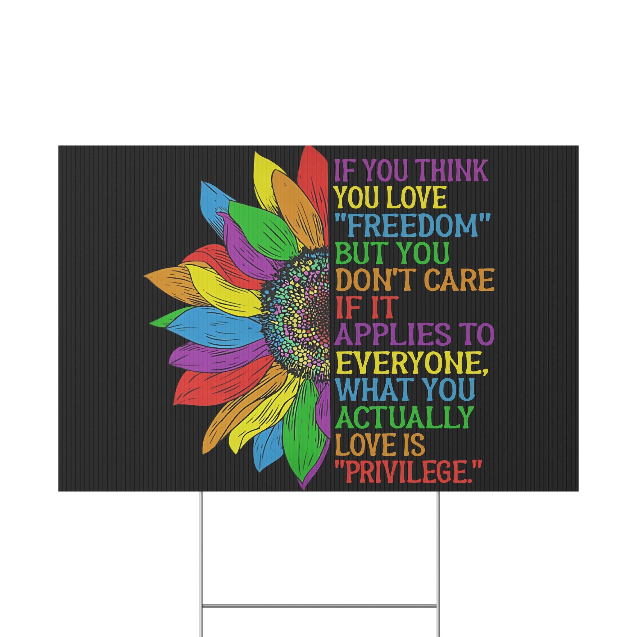 Plastic Yard Sign, Rights Activists Protest For Freedom Against Trump, Political Protest Decor, Activist Gift, Demonstration Sign, Civil