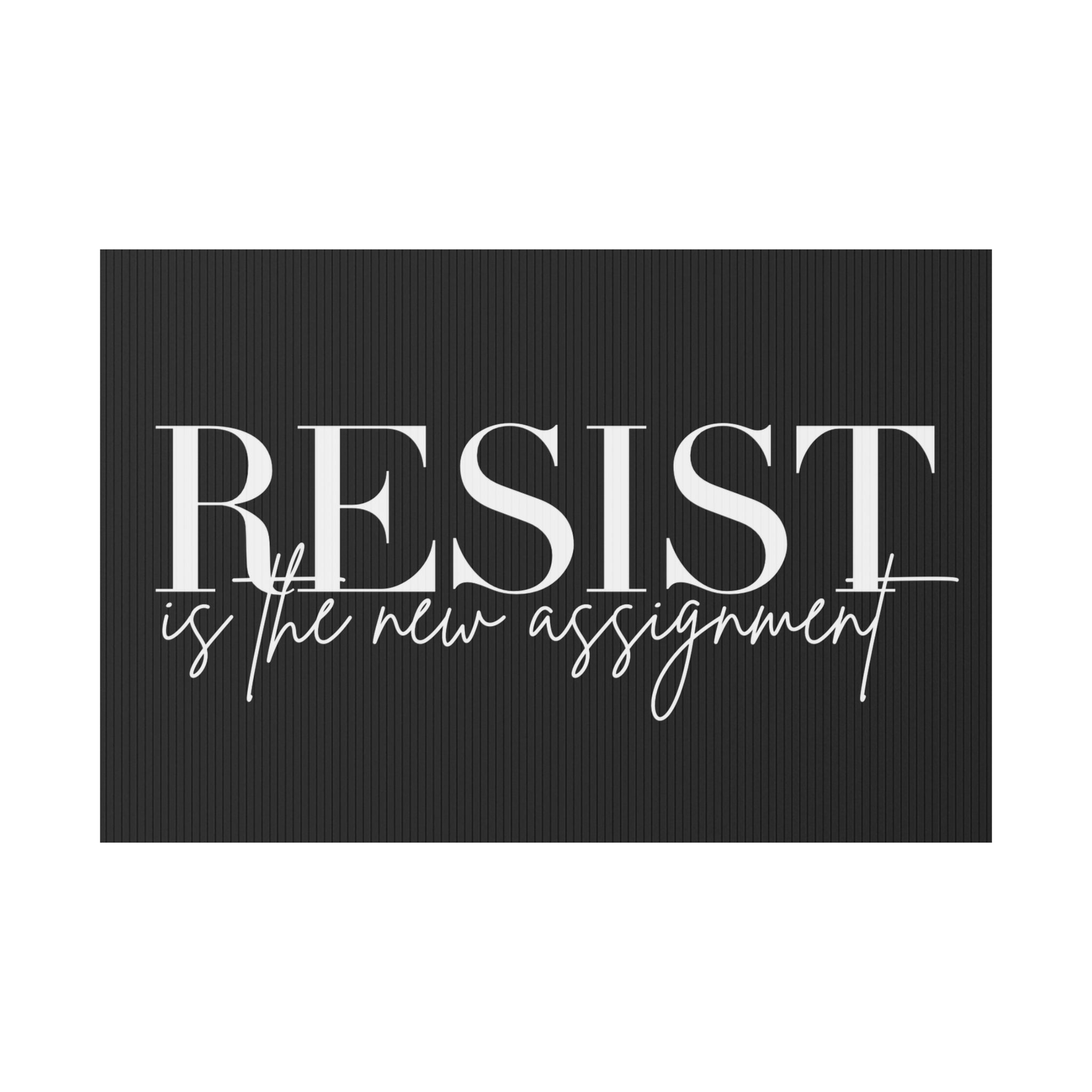 Resistance Plastic Yard Sign, Anti Trump Protest Sign, Human Rights Activists Banner, Political Activism Poster, Outdoor Protest Art Decor,