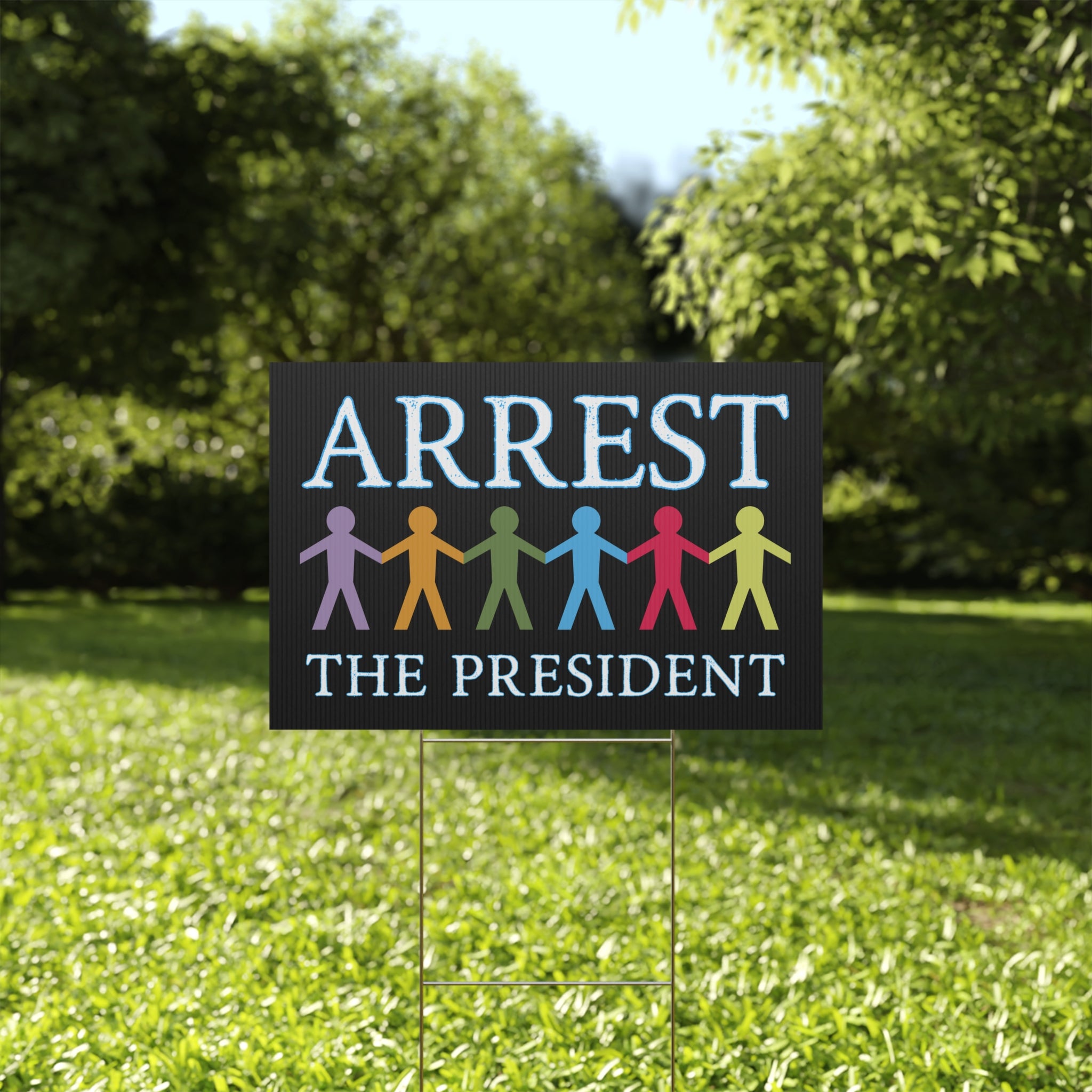 Political Rights Yard Sign, Anti Trump Save Democracy Signage, Protest Activism Banner, Arrest the President Political Statement, Protester