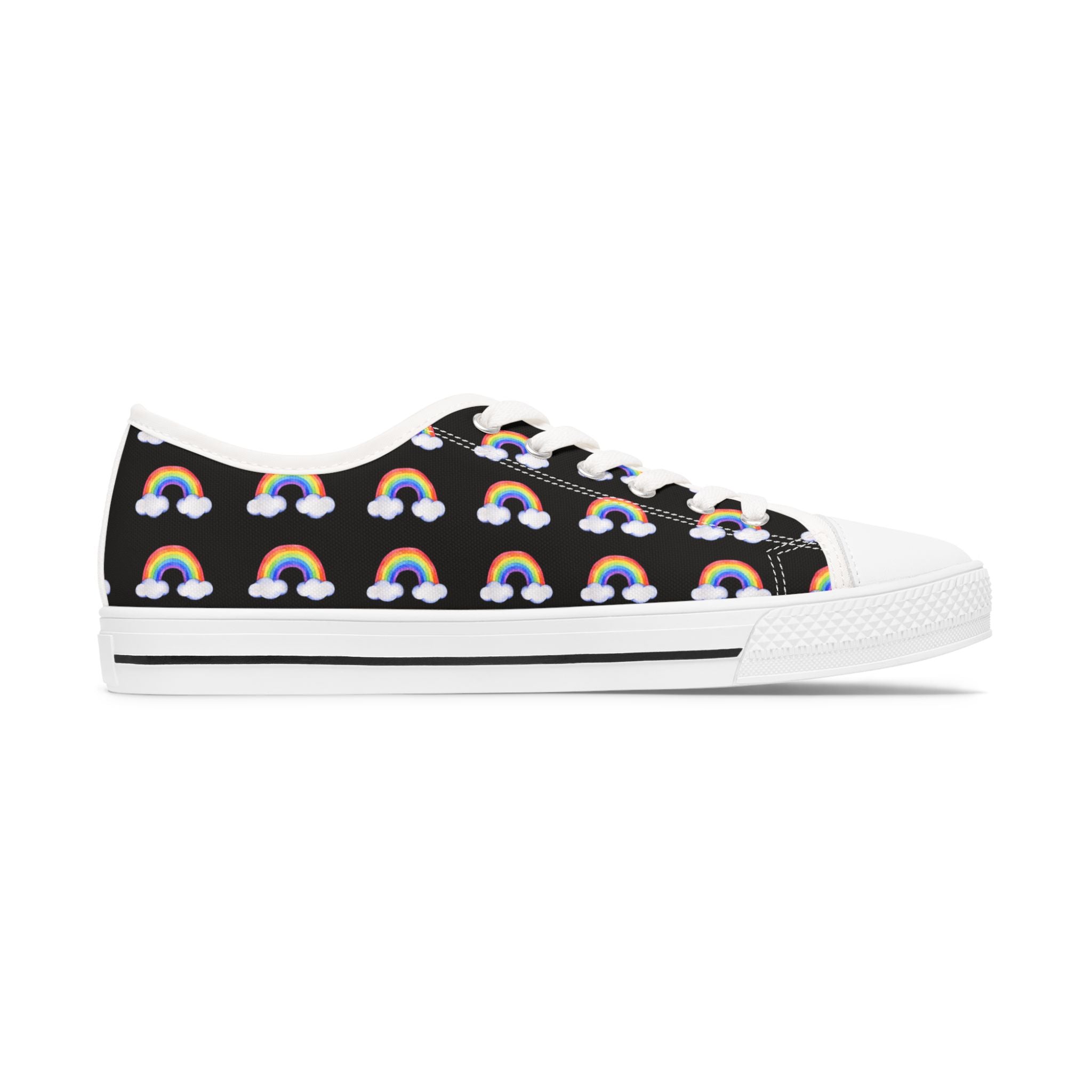 Sneakers, Bright Rainbow Vintage Style Shoes, Casual Footwear, Unique Women's Sneakers, Colorful Tennis Shoes, Retro Sneaker Gift
