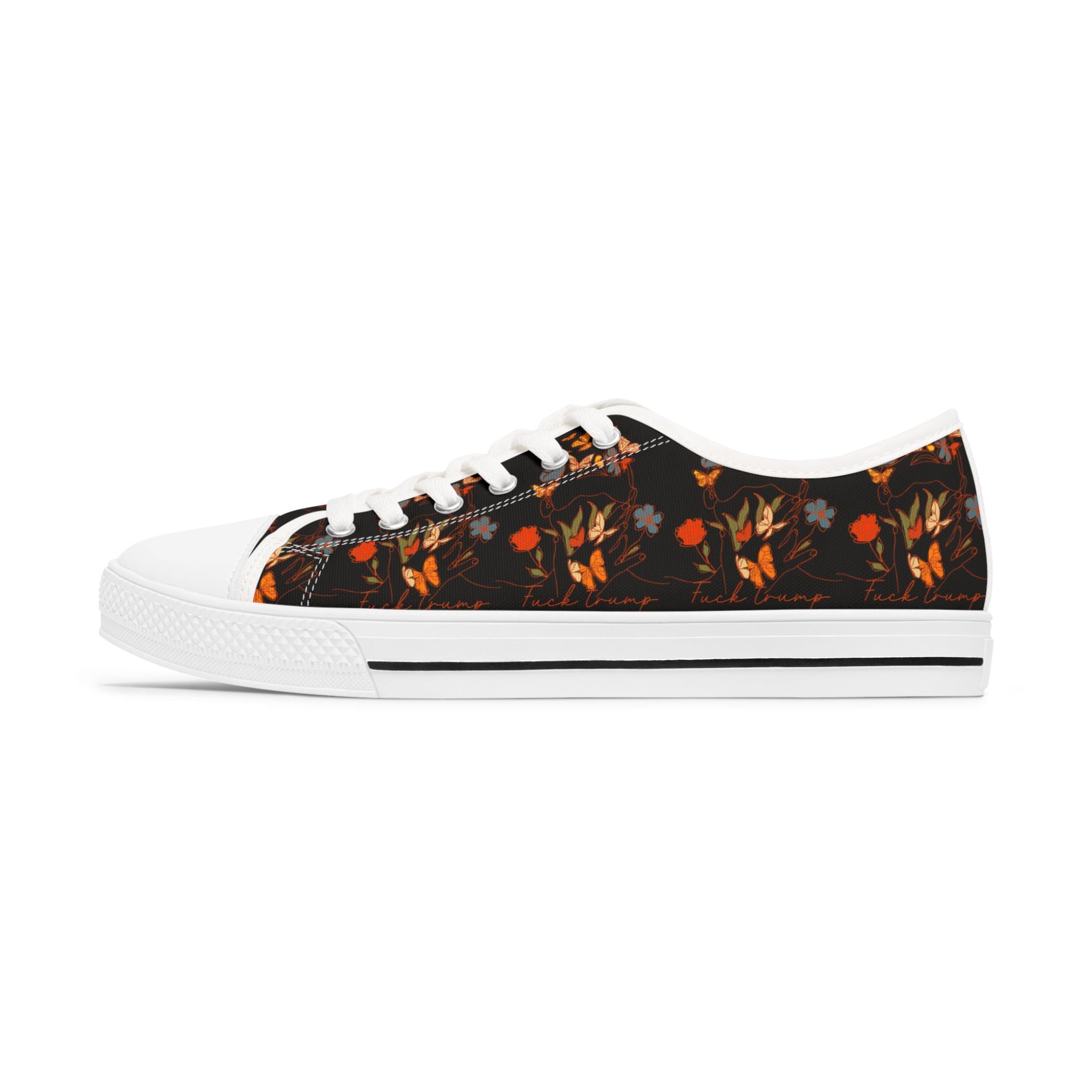 Sneakers, Subtle Fuck Trump Wildflower Butterfly Design, Political Rights Activists, Low Top Shoes, Feminist Protest, Resistance Activism