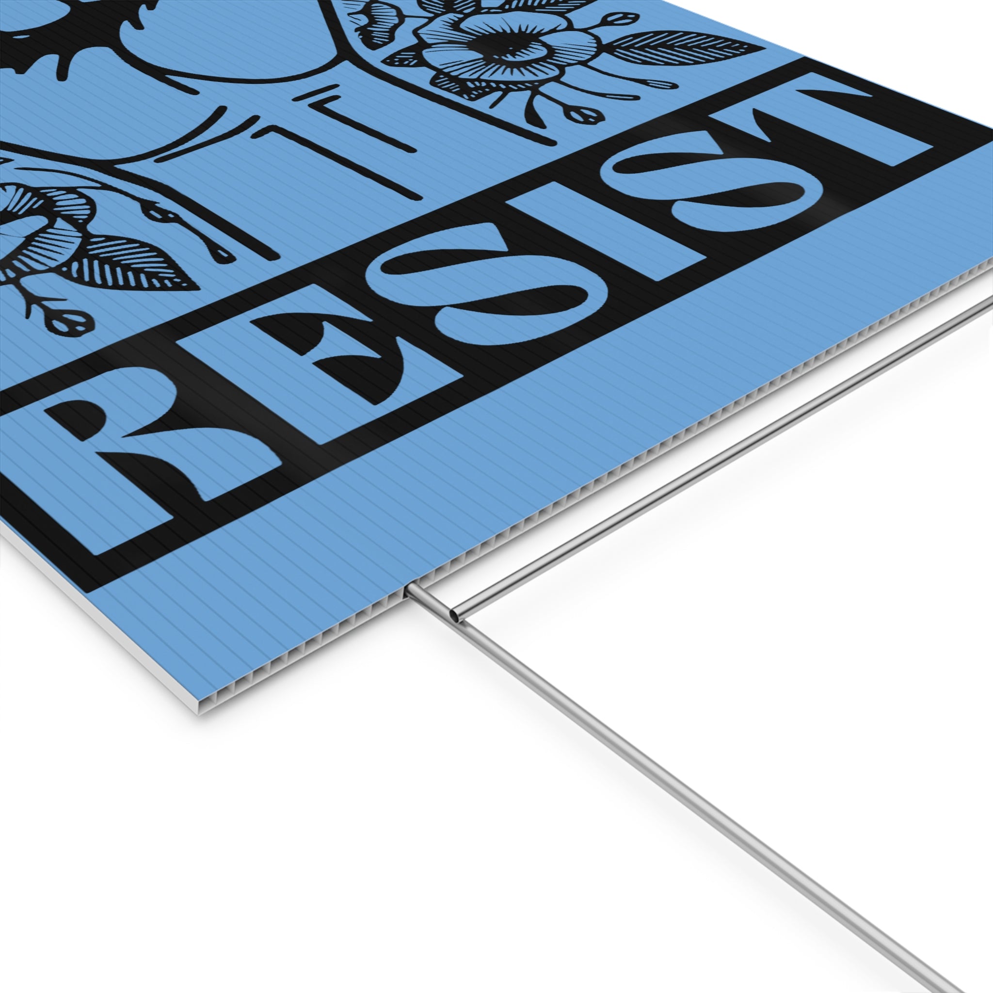 Political Rights Activists Plastic Yard Sign, Resist Anti Trump Freedom Save Democracy, Protest Protester Protesters Resistance