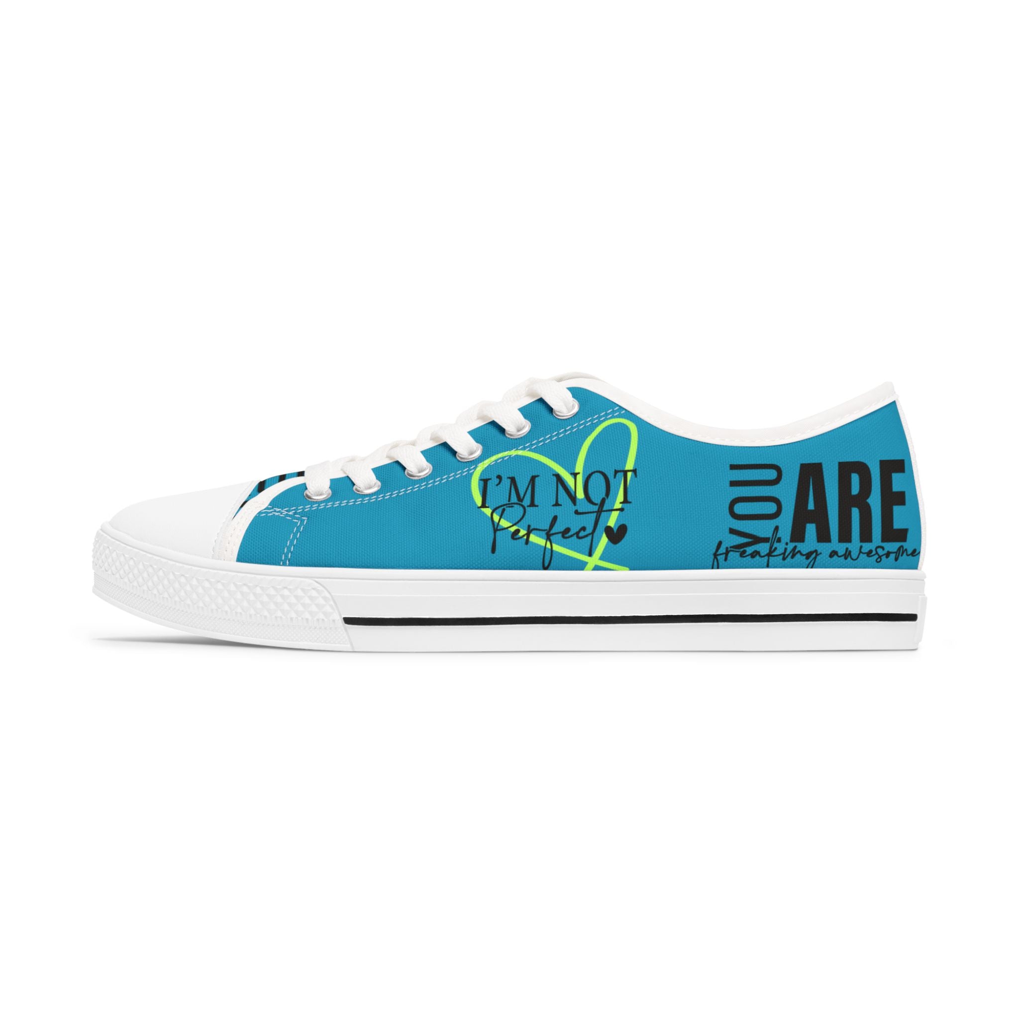 Empowering Women's Sneakers, Inspirational Quote Shoes, Female Power Low Top Sneakers, Motivational Footwear, Feminist Athletic Shoes